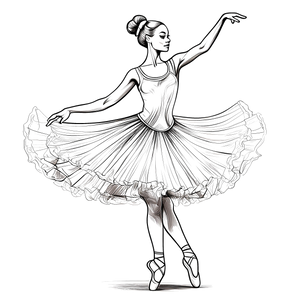 FREE Ballerina Coloring Page Download NOW 🖌️