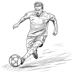 FREE Soccer Player Coloring Page - Printable Download 🏆