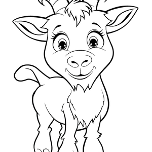 FREE Baby Goat Coloring Page - Download NOW 🐾