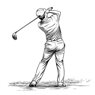 FREE Golf Swing Coloring Page - Download NOW 🏆 — free printable coloring page