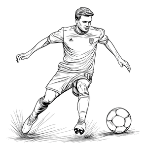 FREE Soccer Player Coloring Page - Printable Download 🏆