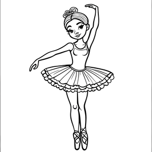 FREE Ballerina Ballet Dance Coloring Page Download 🖌️