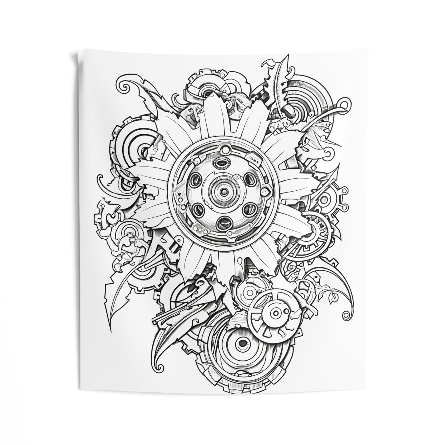 Indoor Wall Tapestries Coloring Kit with 10 Fabric Markers - Mechanical Art