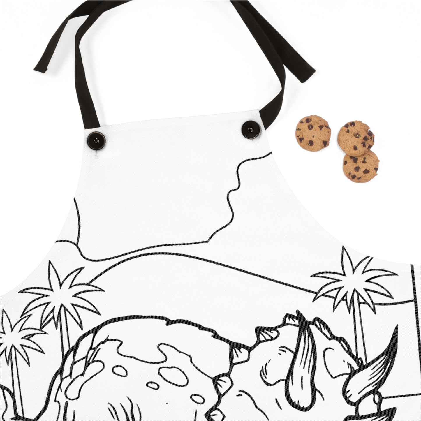 Apron Coloring Kit with 10 Fabric Markers - Dinosaur