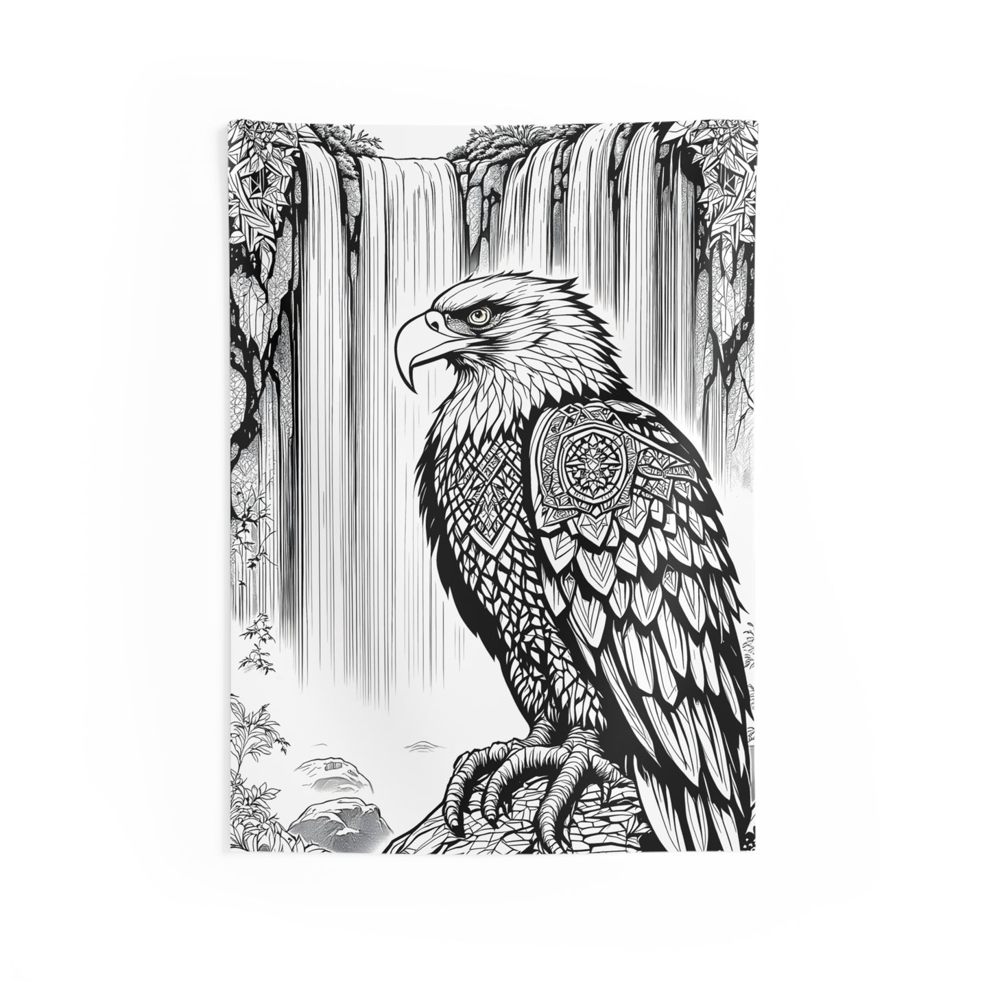 Indoor Wall Tapestries Coloring Kit with 10 Fabric Markers - Eagle