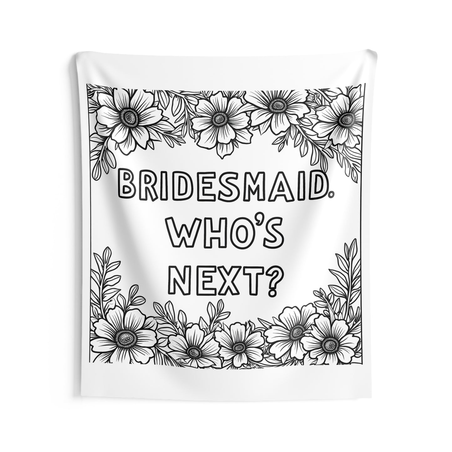 Indoor Wall Tapestries Coloring Kit with 10 Fabric Markers - Bridesmaid Proposal