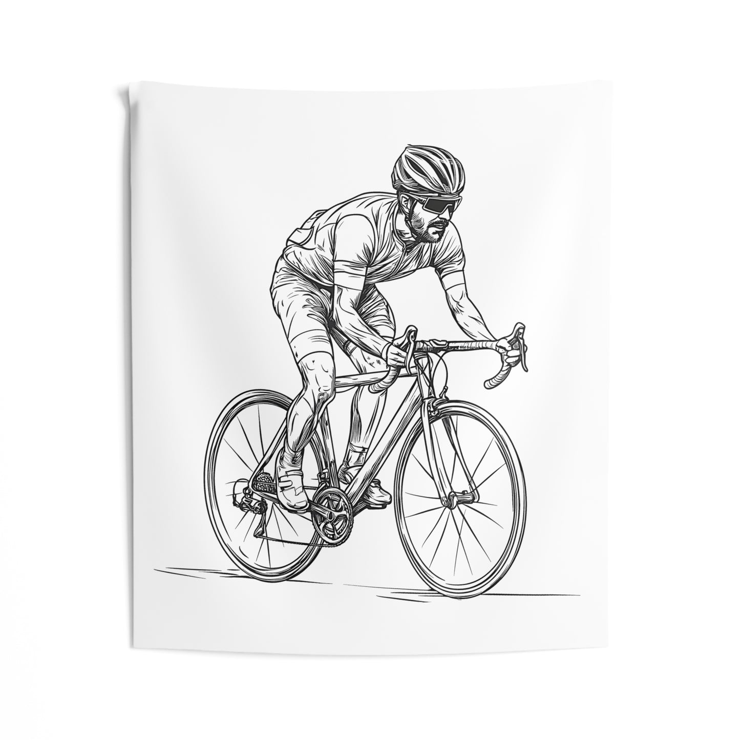 Indoor Wall Tapestries Coloring Kit with 10 Fabric Markers - Road Bicycle Racer