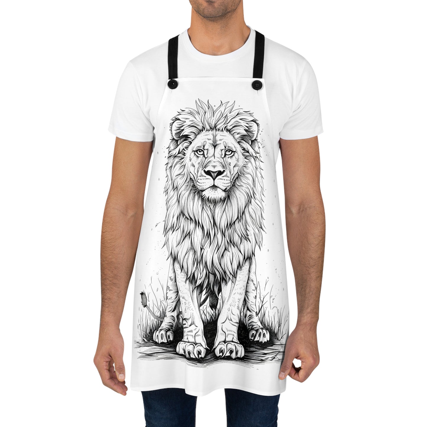 Apron Coloring Kit with 10 Fabric Markers - Lion