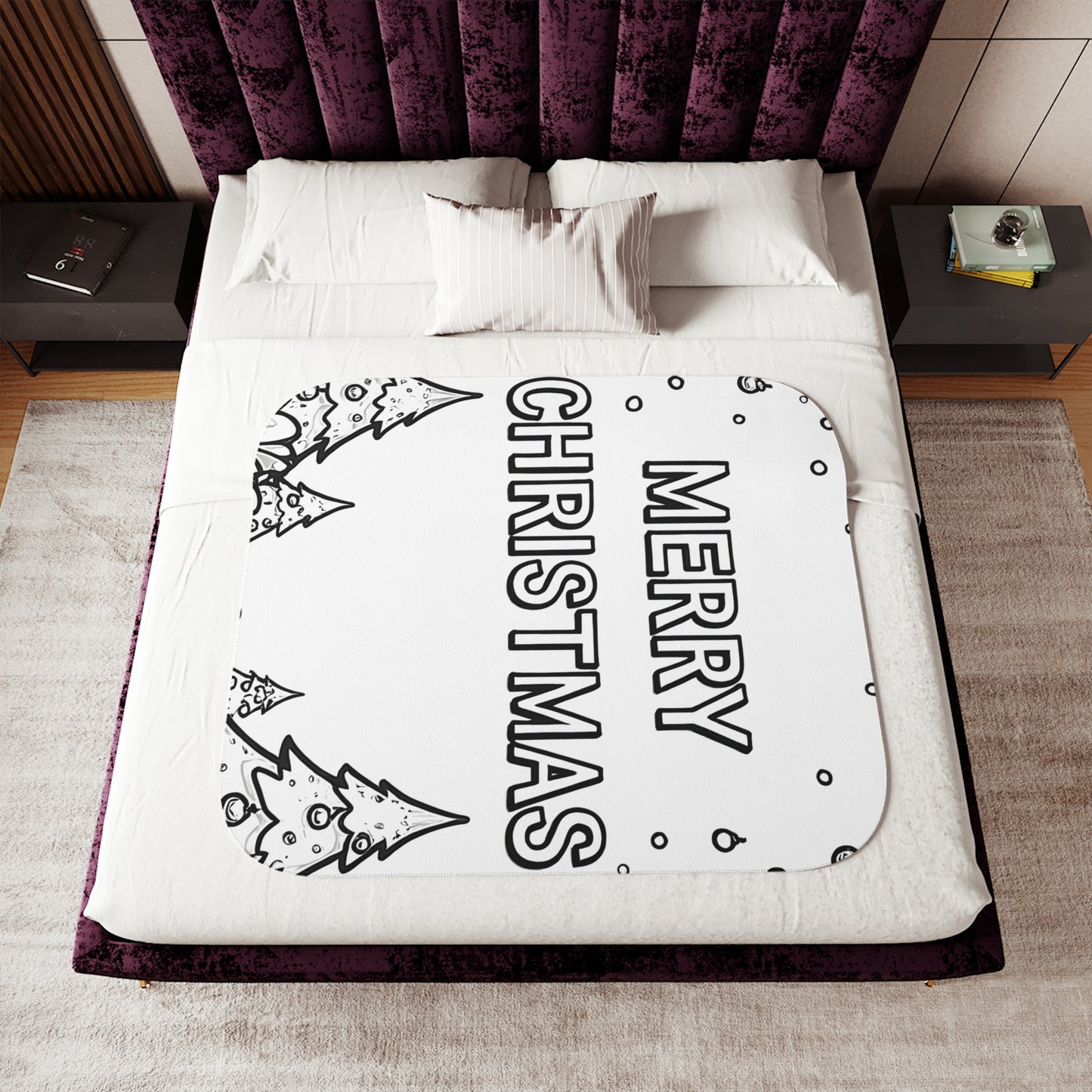 Blanket Coloring Kit with 10 Fabric Markers - Merry Christmas