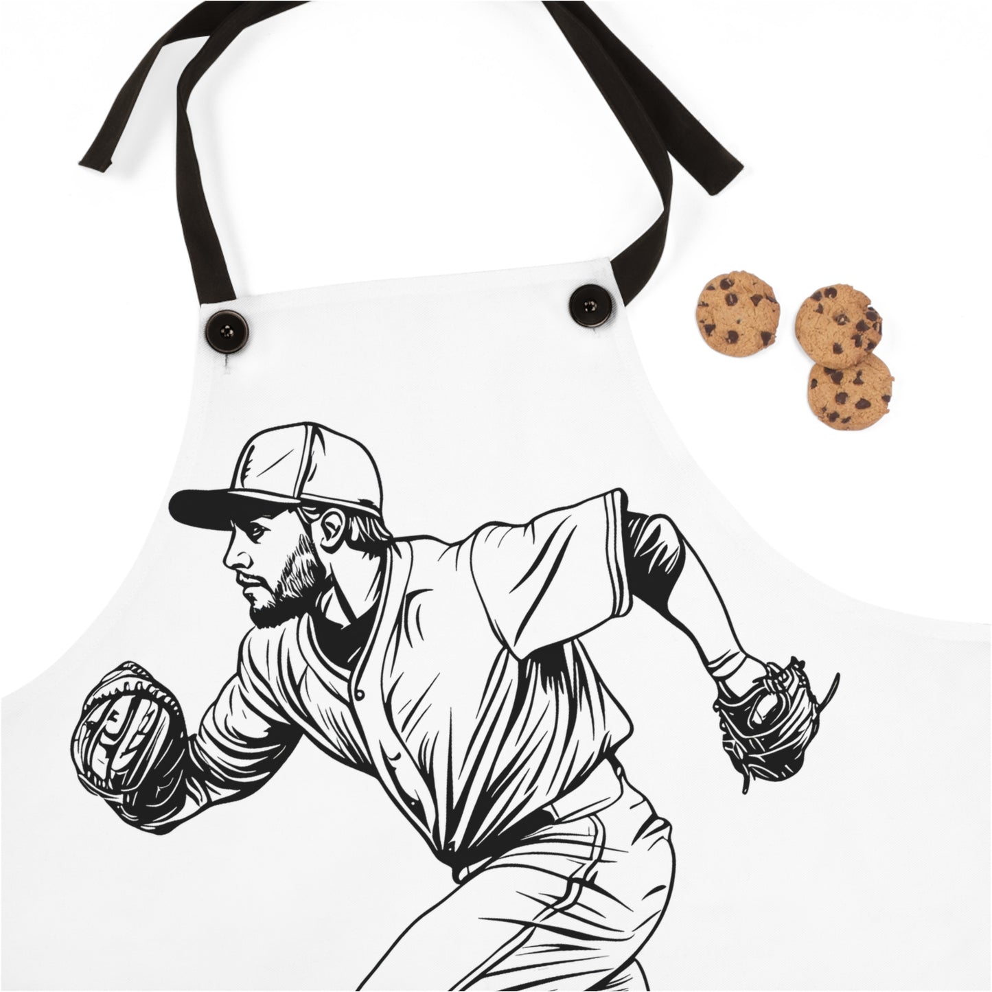 Apron Coloring Kit with 10 Fabric Markers - Baseball