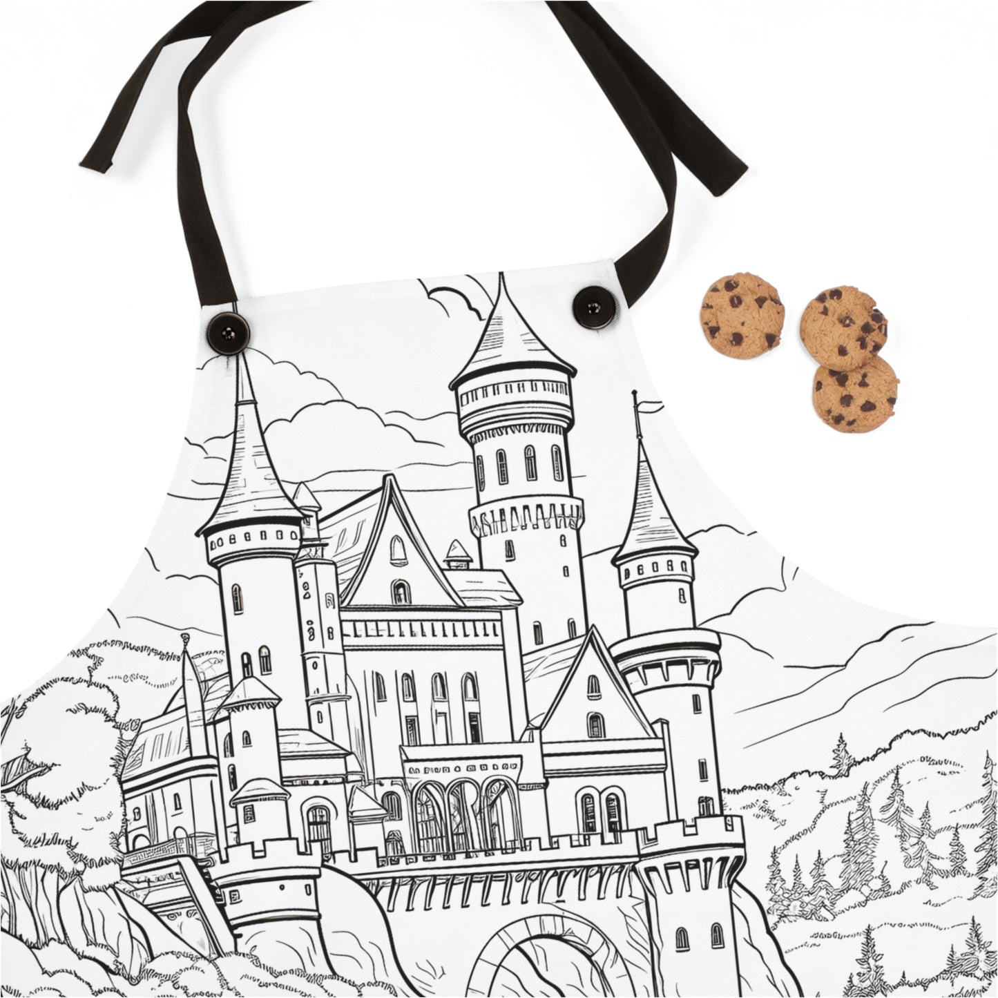 Apron Coloring Kit with 10 Fabric Markers - Fantasy Castle