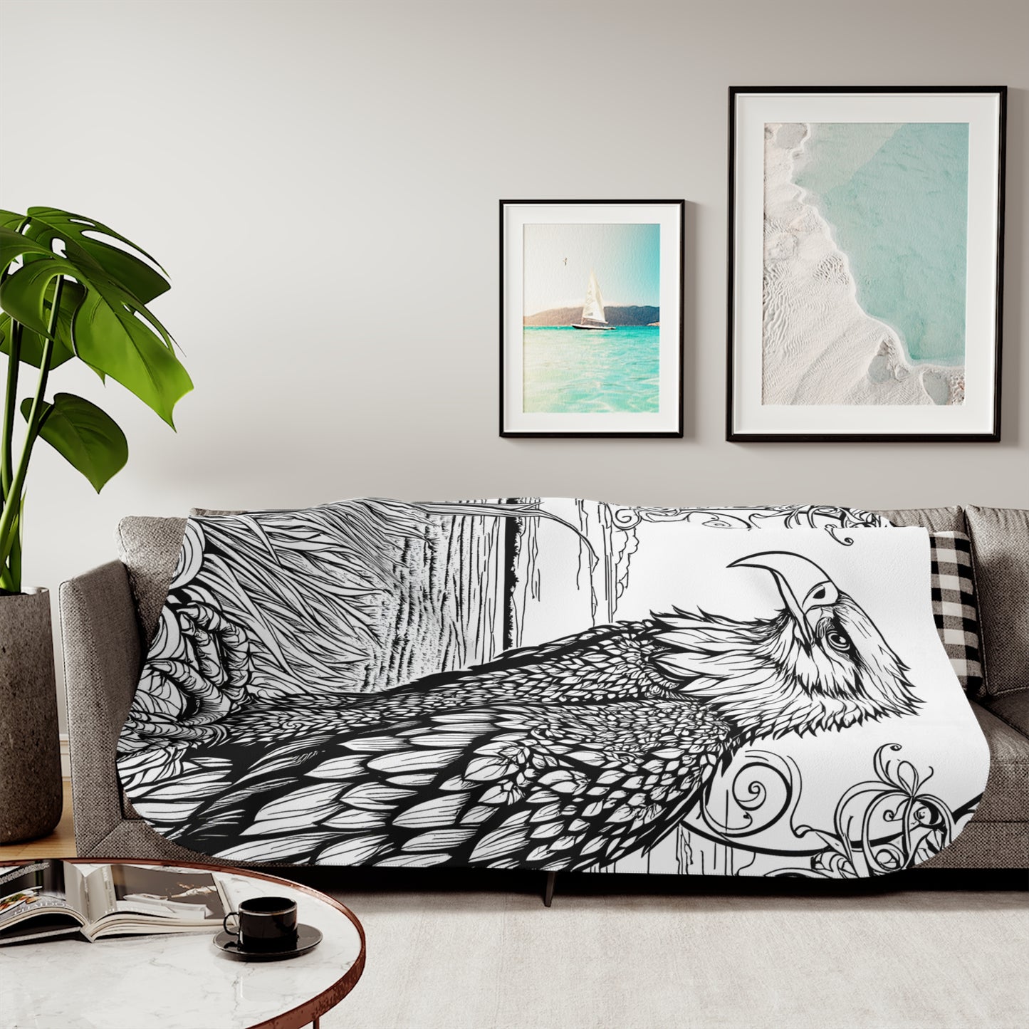 Blanket Coloring Kit with 10 Fabric Markers - Eagle