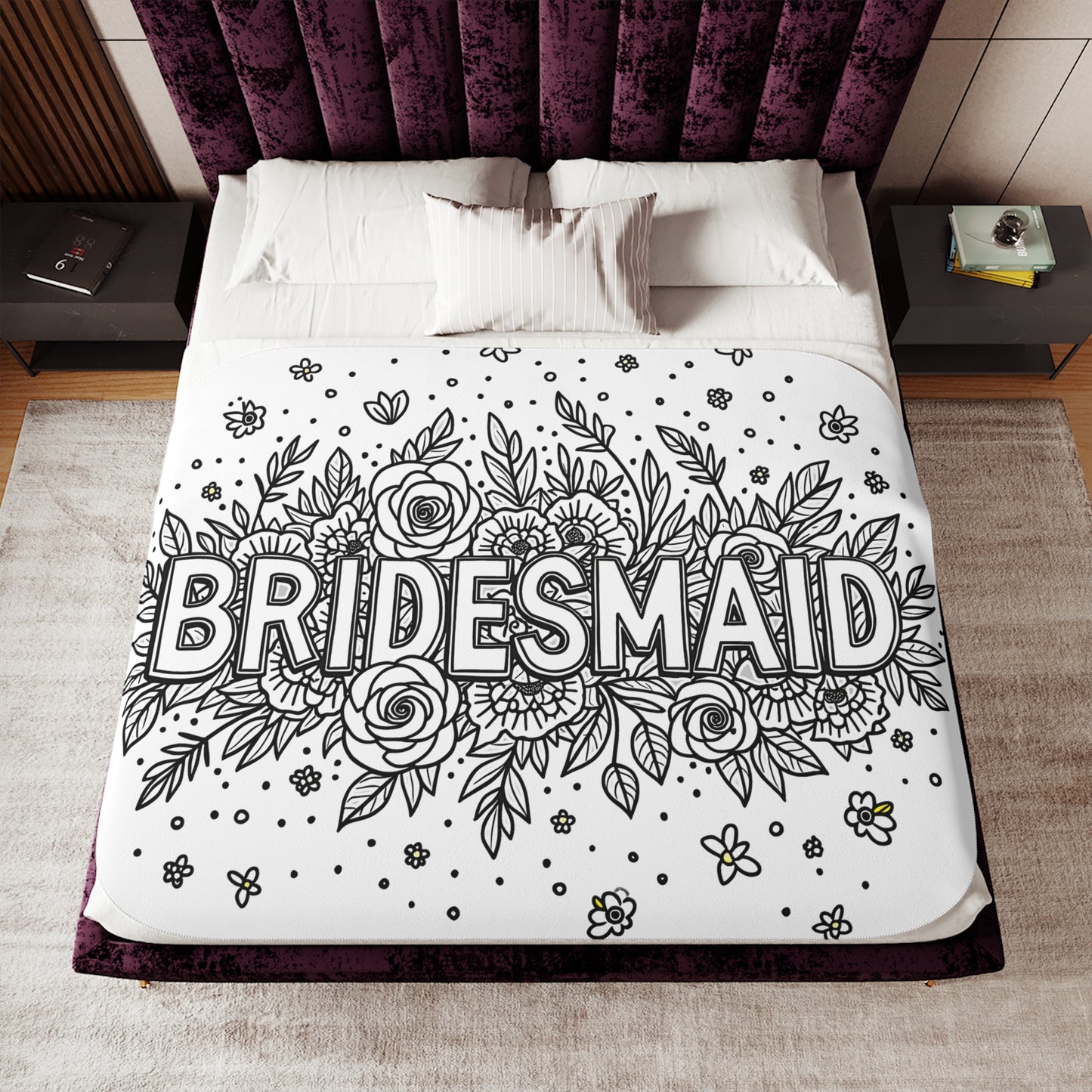 Blanket Coloring Kit with 10 Fabric Markers - Bridesmaid