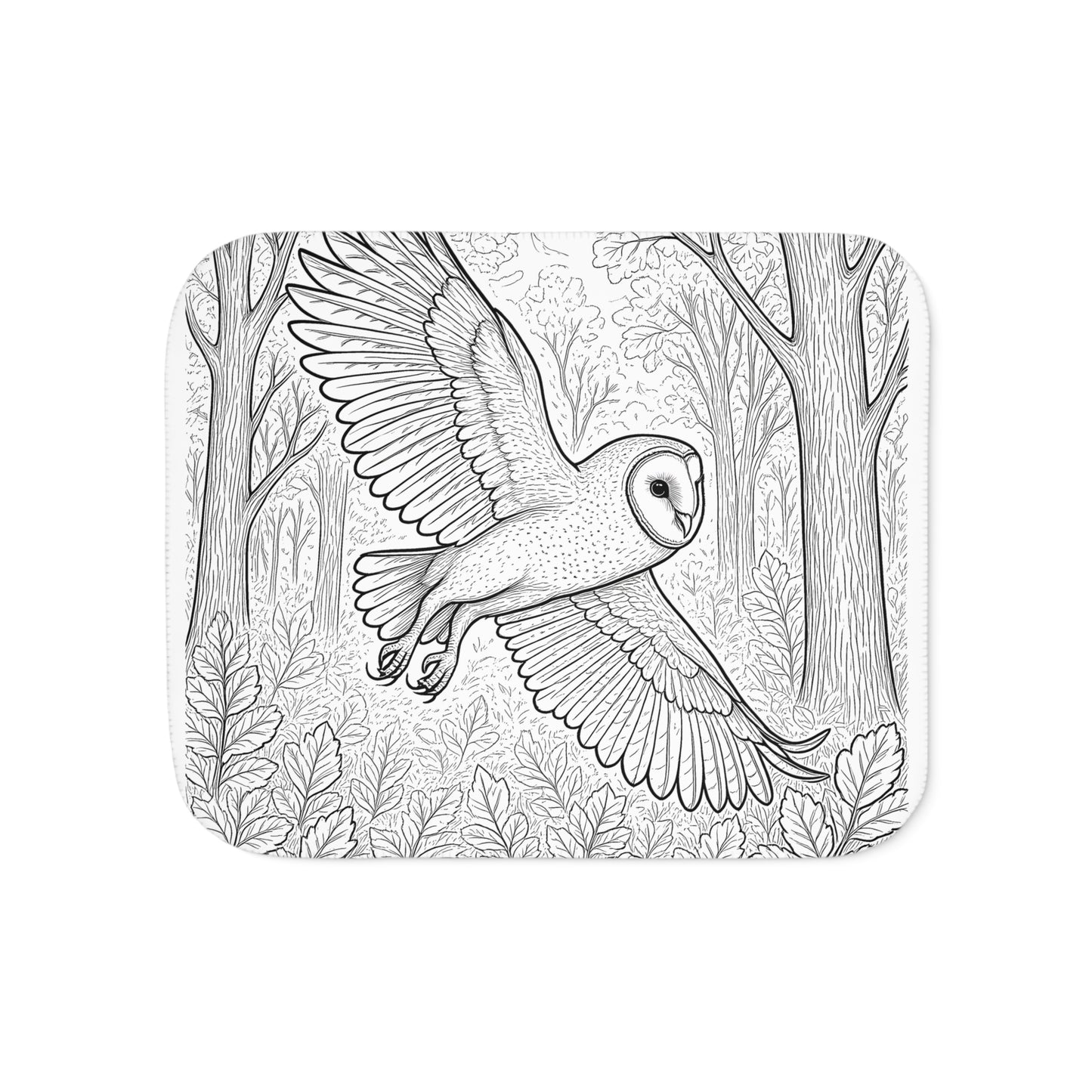 Blanket Coloring Kit with 10 Fabric Markers - Barn Owl
