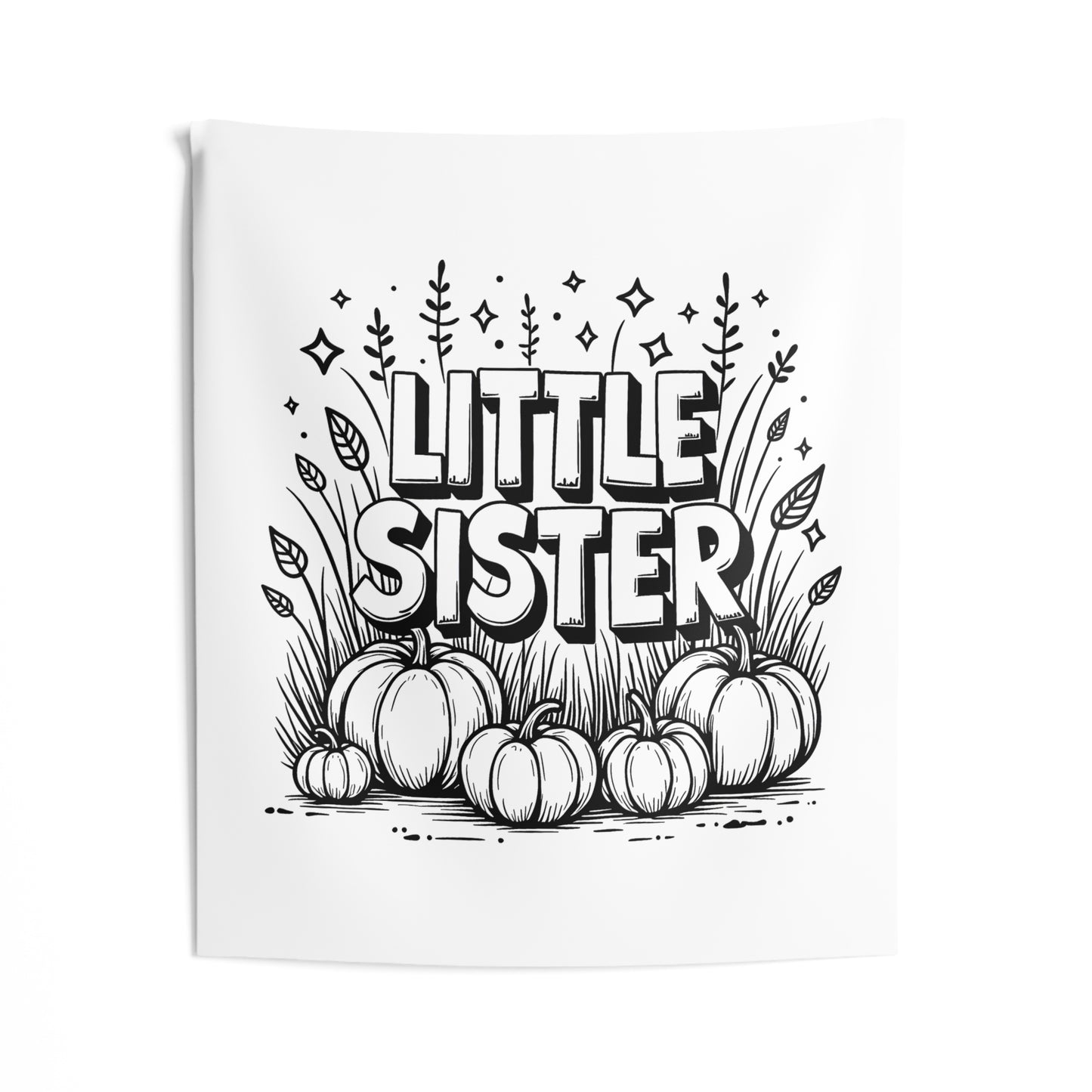Indoor Wall Tapestries Coloring Kit with 10 Fabric Markers - Sister