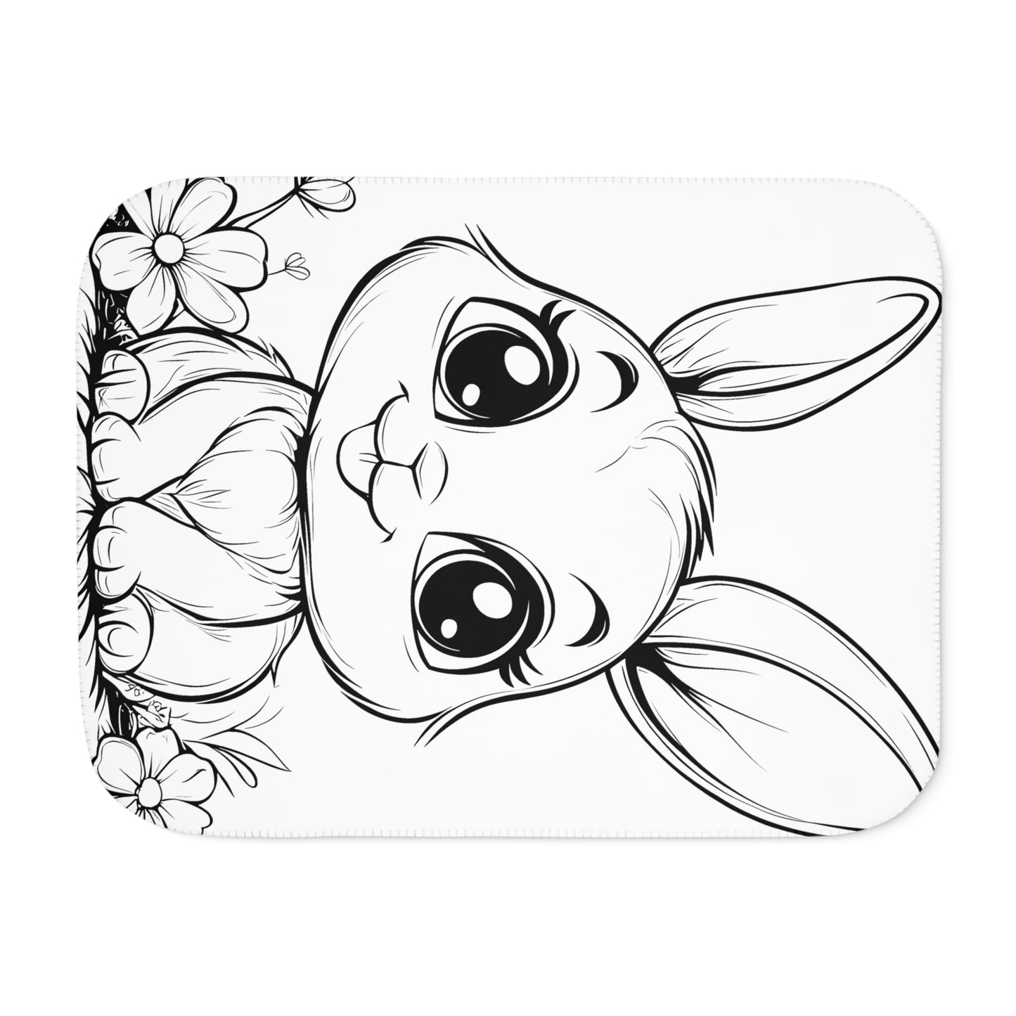 Blanket Coloring Kit with 10 Fabric Markers - Cute Bunny