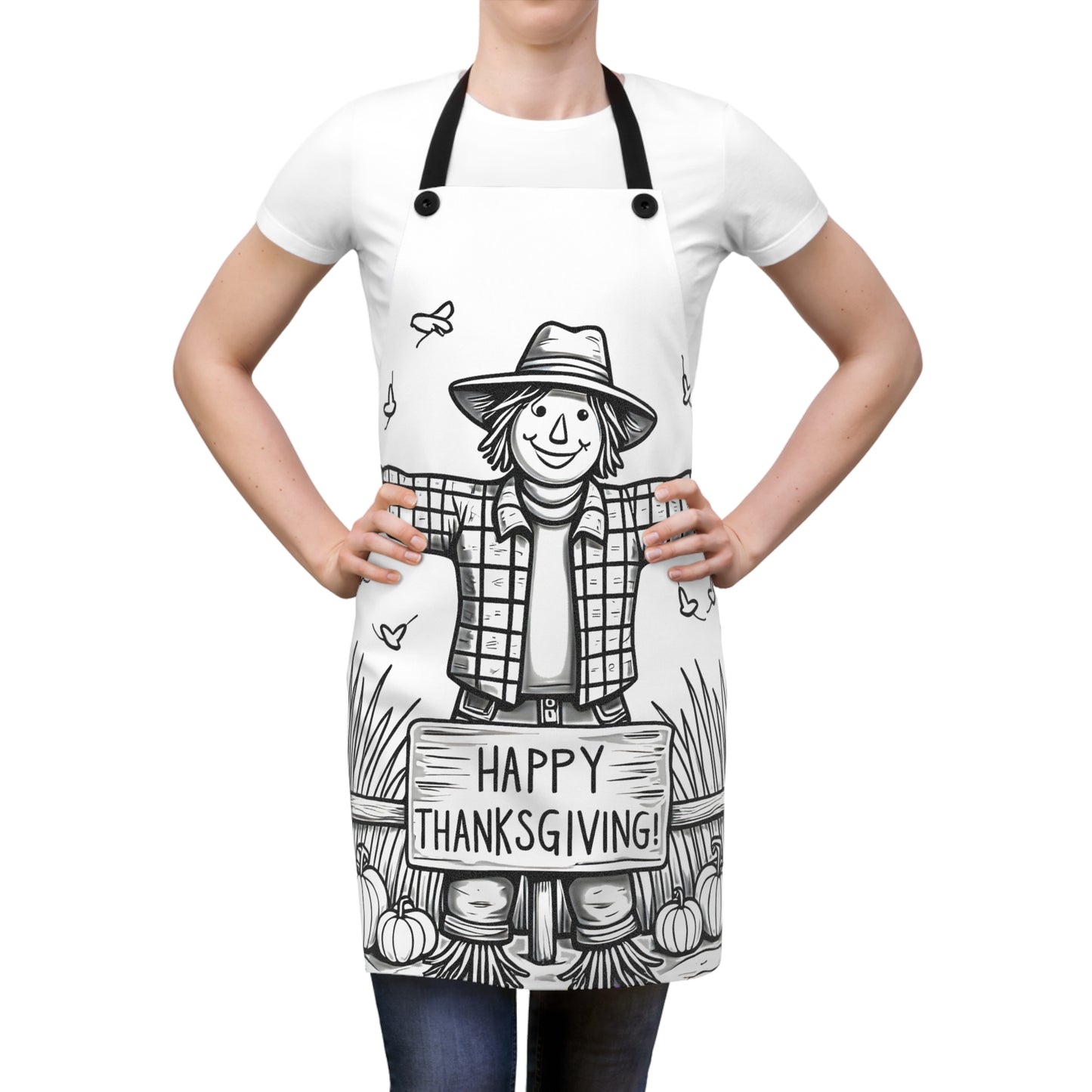 Apron Coloring Kit with 10 Fabric Markers - Thanksgiving