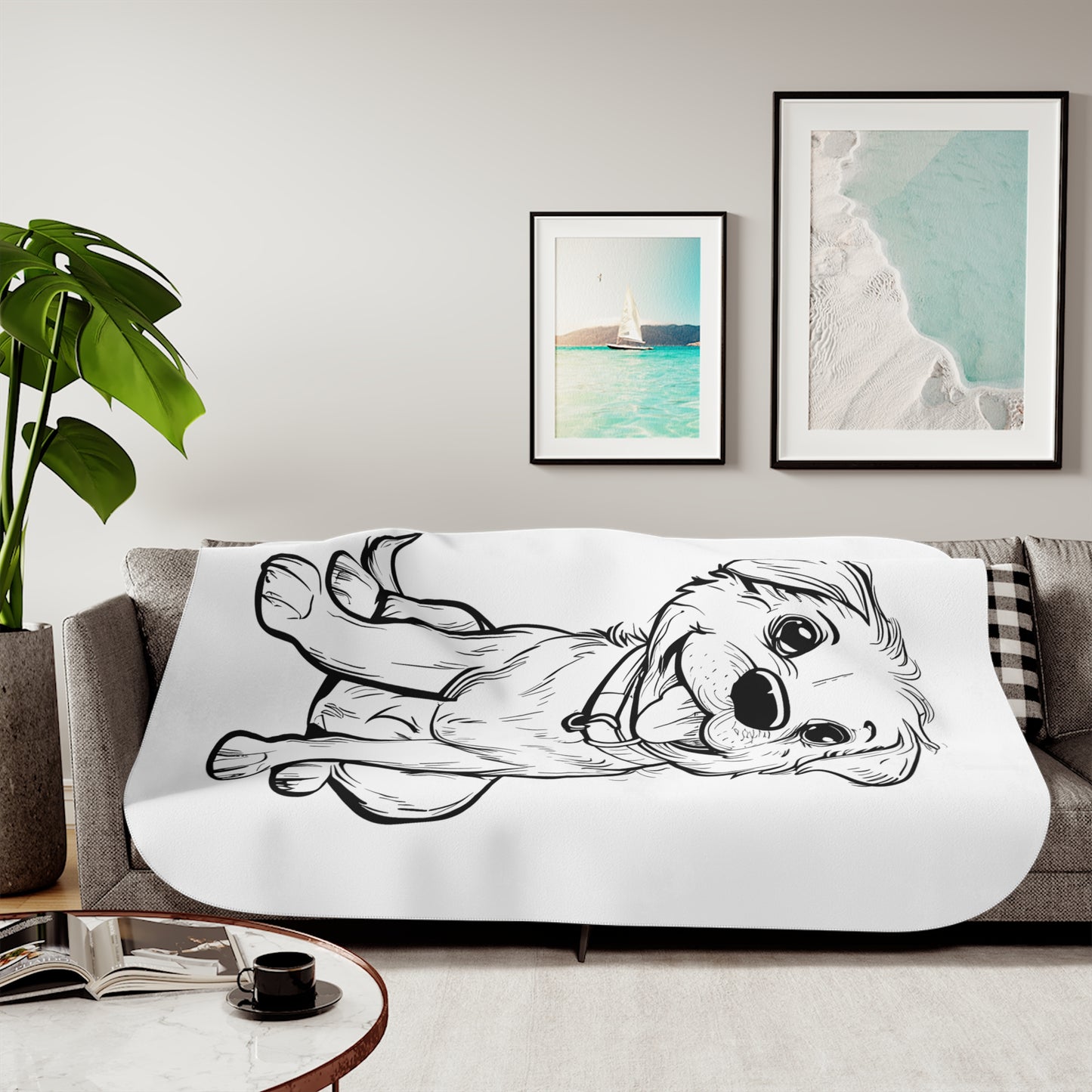 Blanket Coloring Kit with 10 Fabric Markers - Puppy