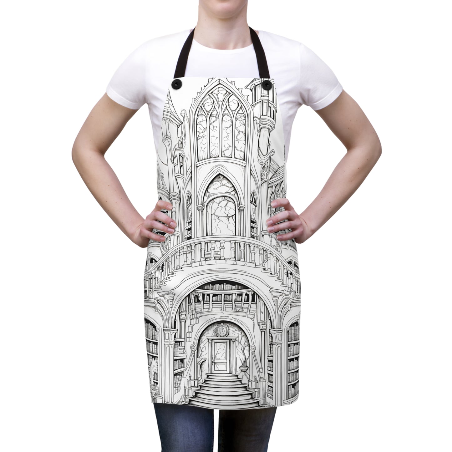 Apron Coloring Kit with 10 Fabric Markers - Fantasy Castle Library