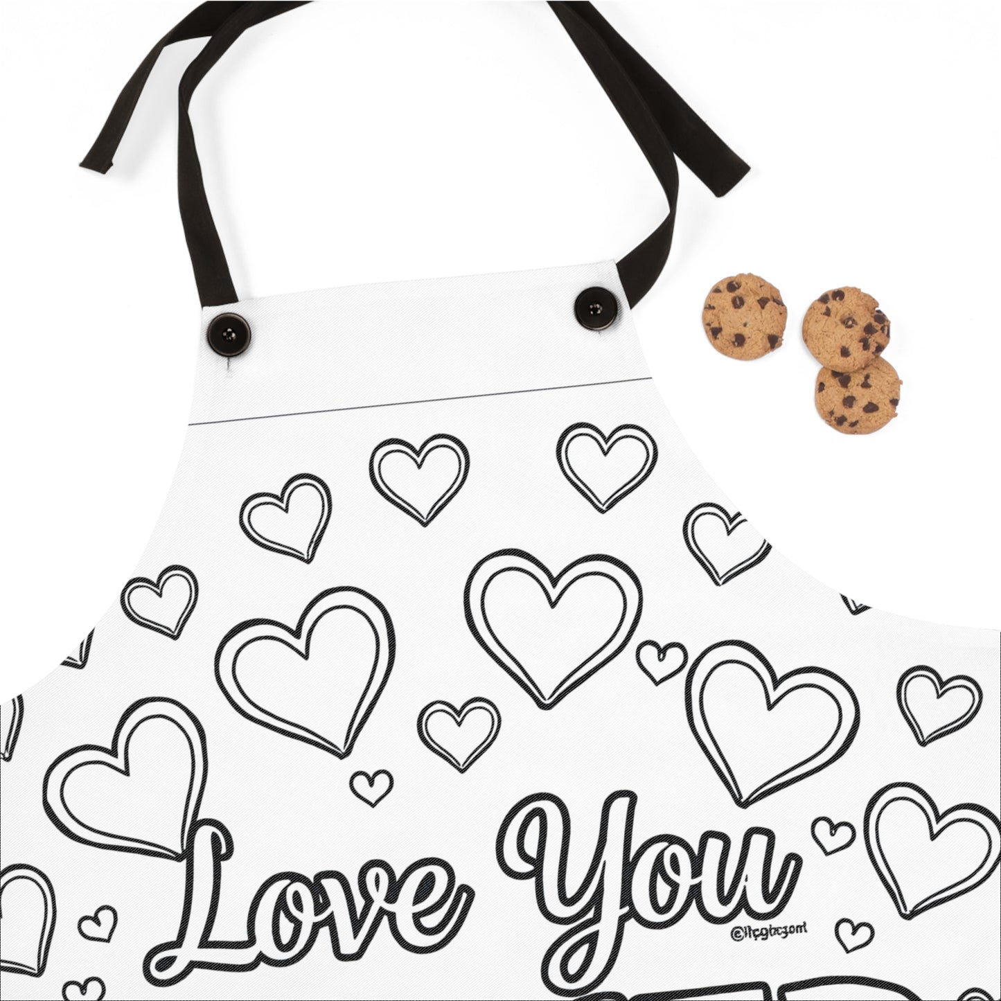 Apron Coloring Kit with 10 Fabric Markers - Heart