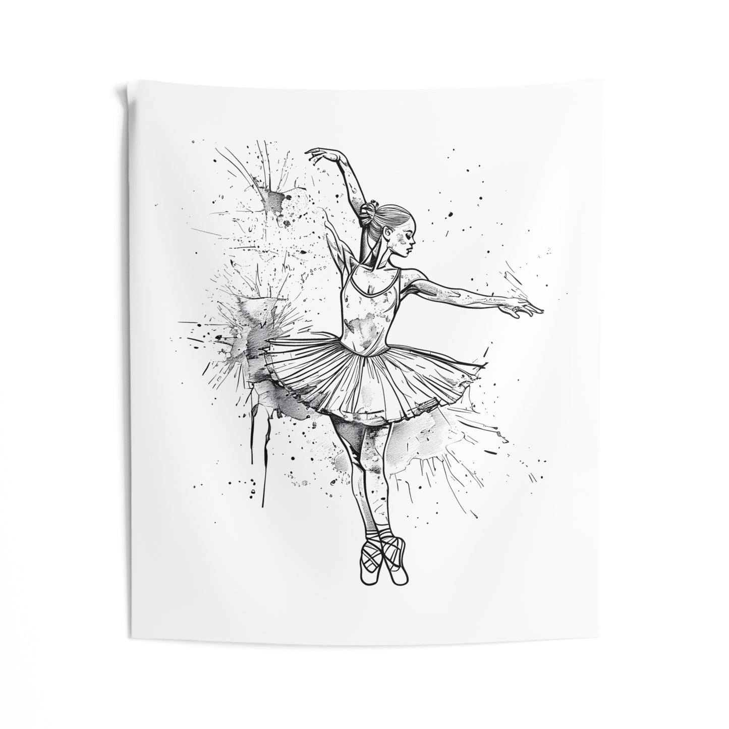 Indoor Wall Tapestries Coloring Kit with 10 Fabric Markers - Ballet
