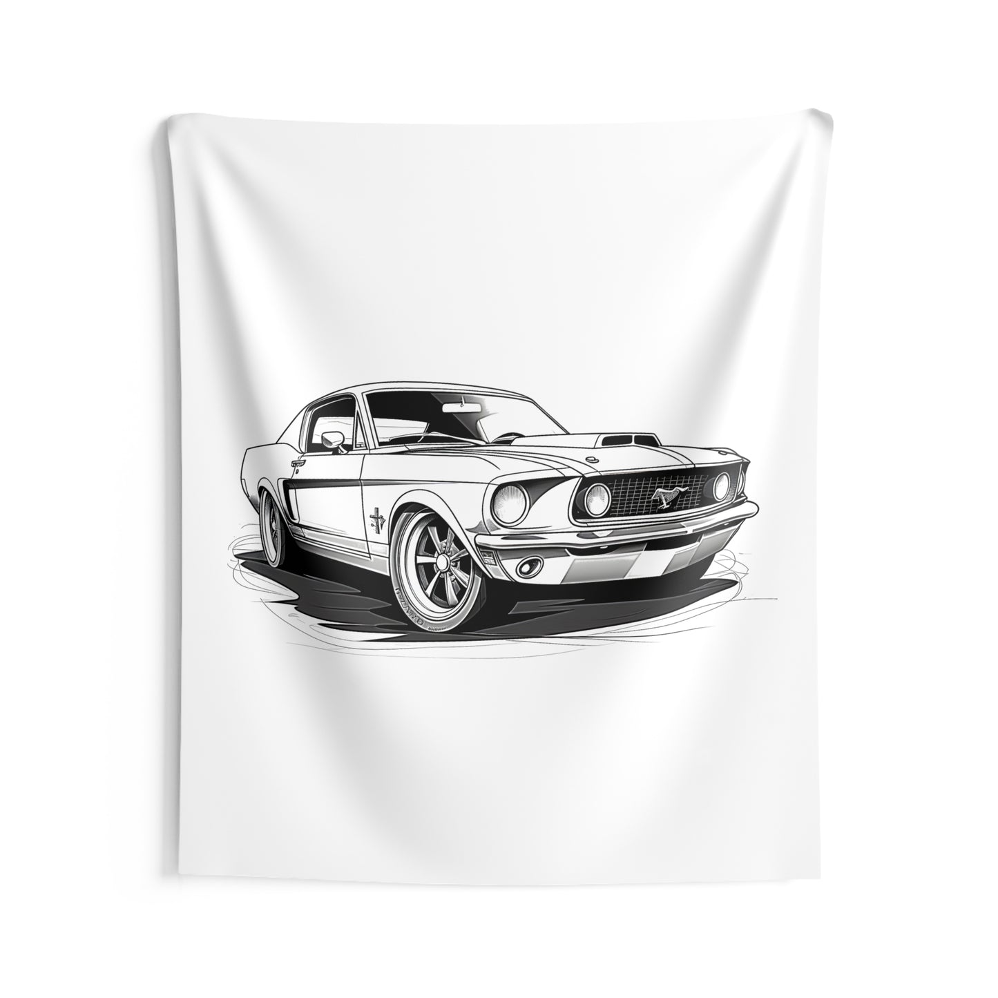 Indoor Wall Tapestries Coloring Kit with 10 Fabric Markers - Classic Car