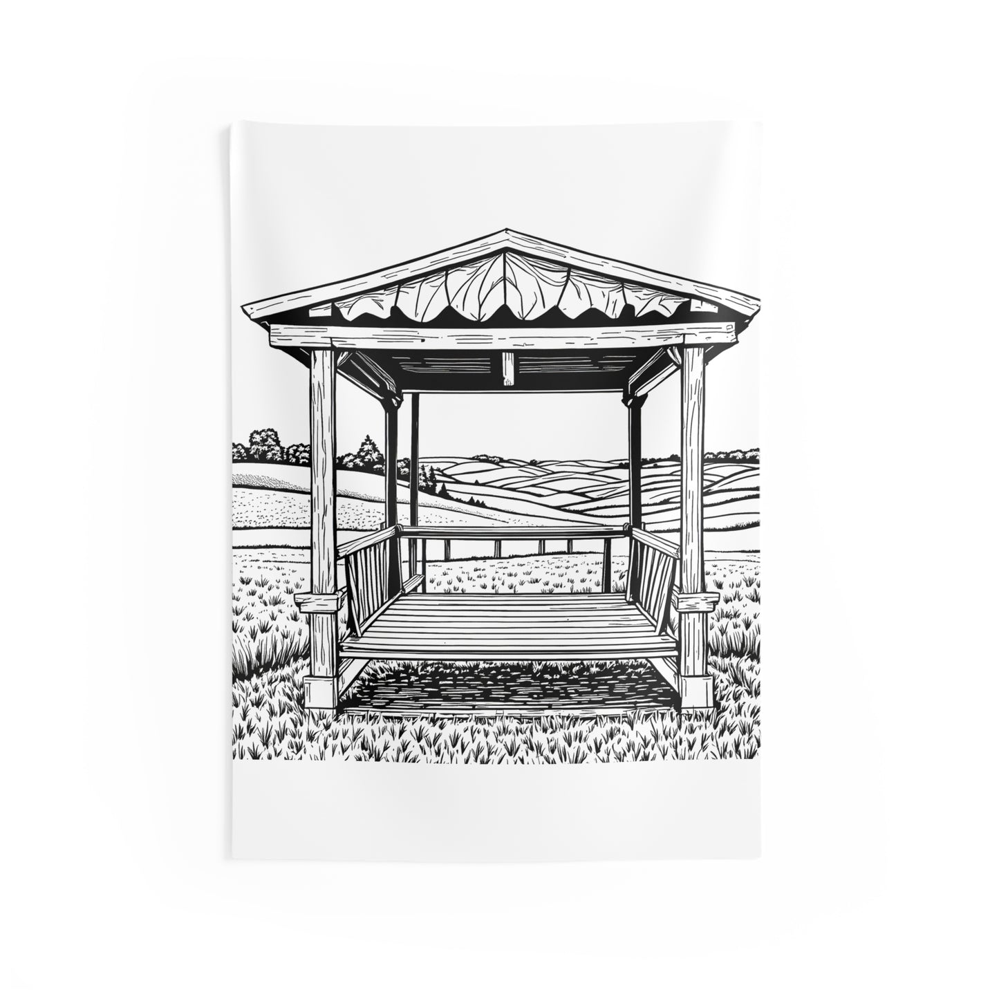 Indoor Wall Tapestries Coloring Kit with 10 Fabric Markers - Gazebo