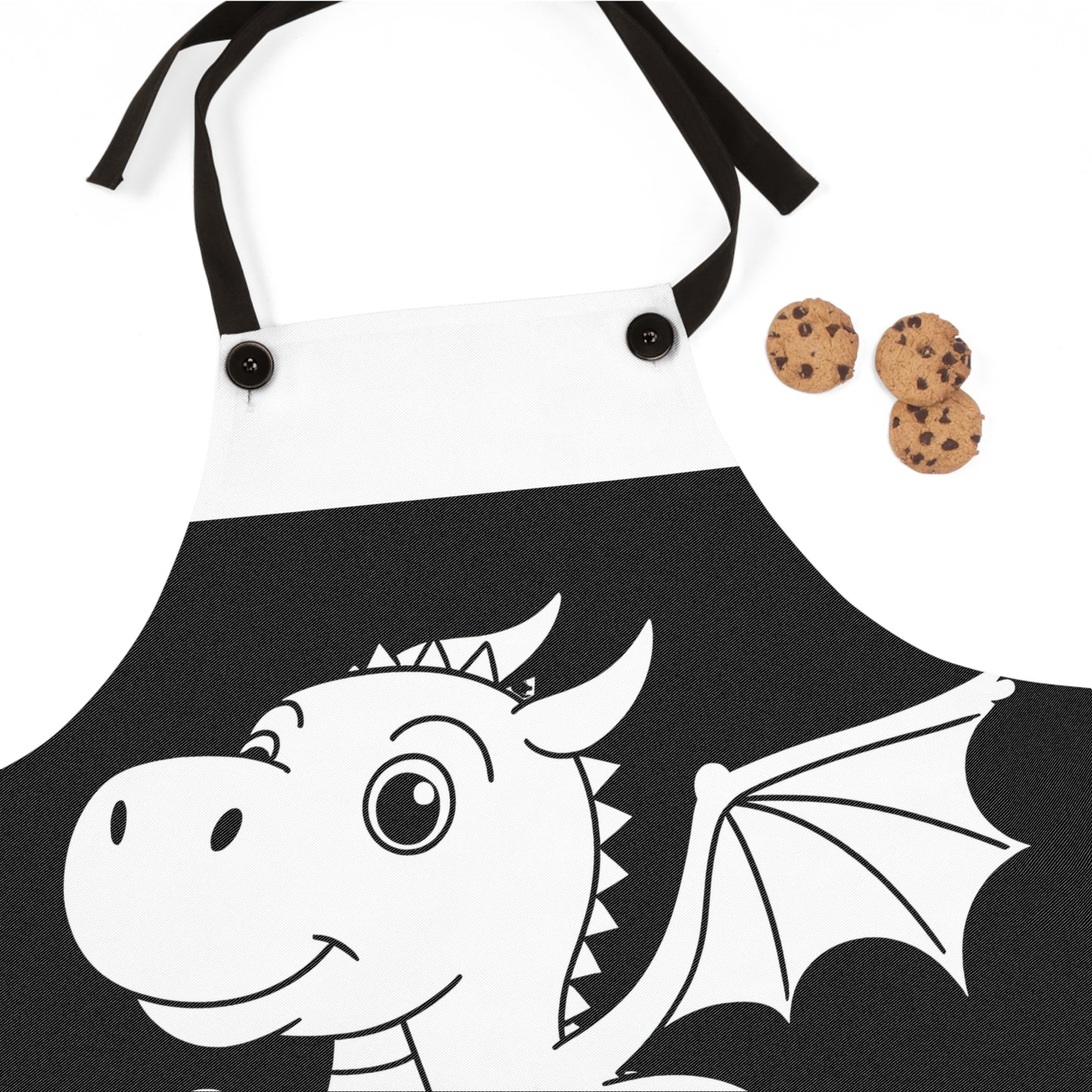 Apron Coloring Kit with 10 Fabric Markers - Cute Dragon