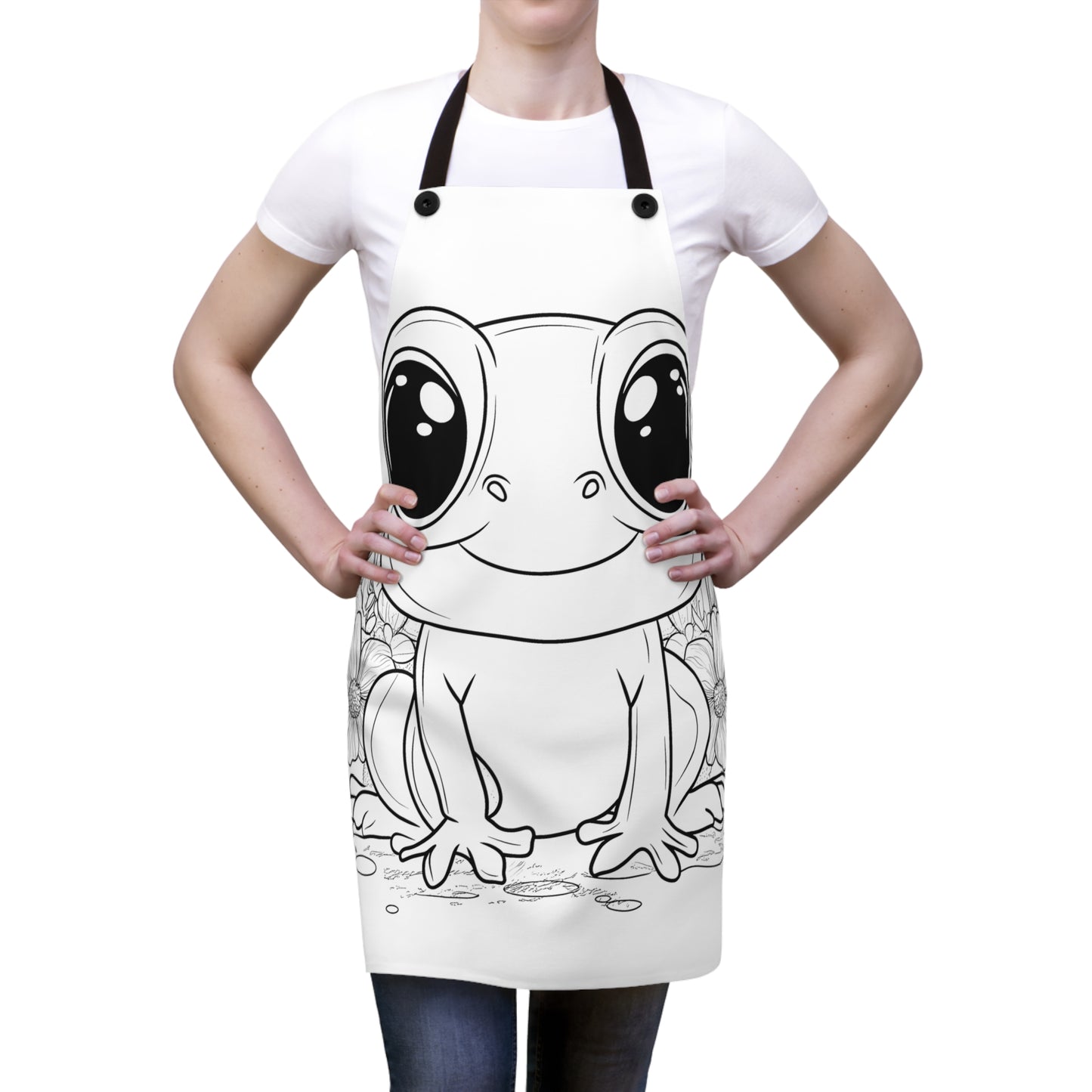 Apron Coloring Kit with 10 Fabric Markers - Frog