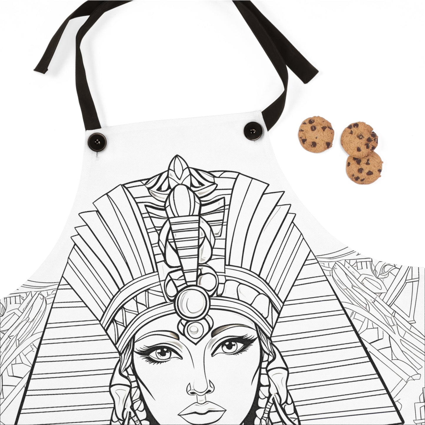 Apron Coloring Kit with 10 Fabric Markers - Egyptian Pharaoh