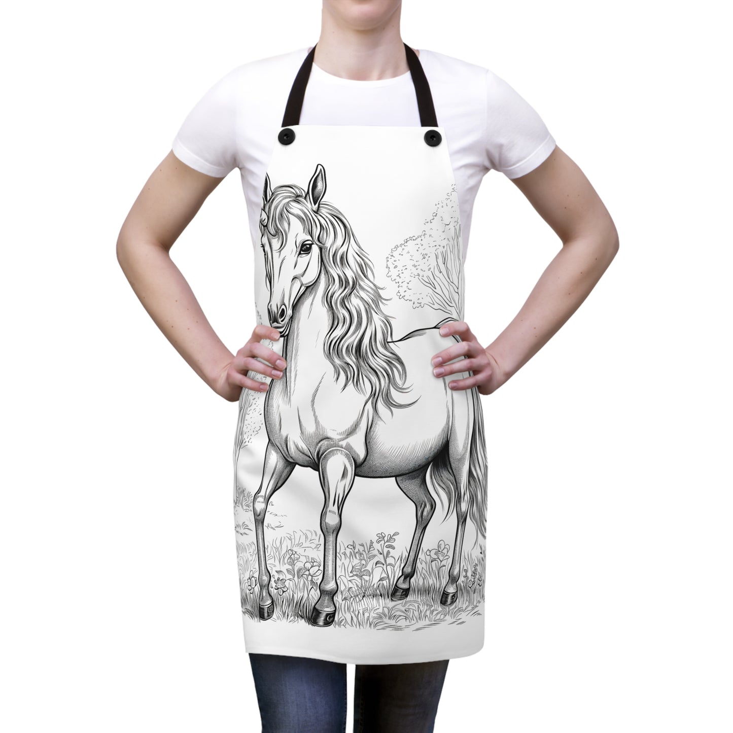 Apron Coloring Kit with 10 Fabric Markers - Magical Creature