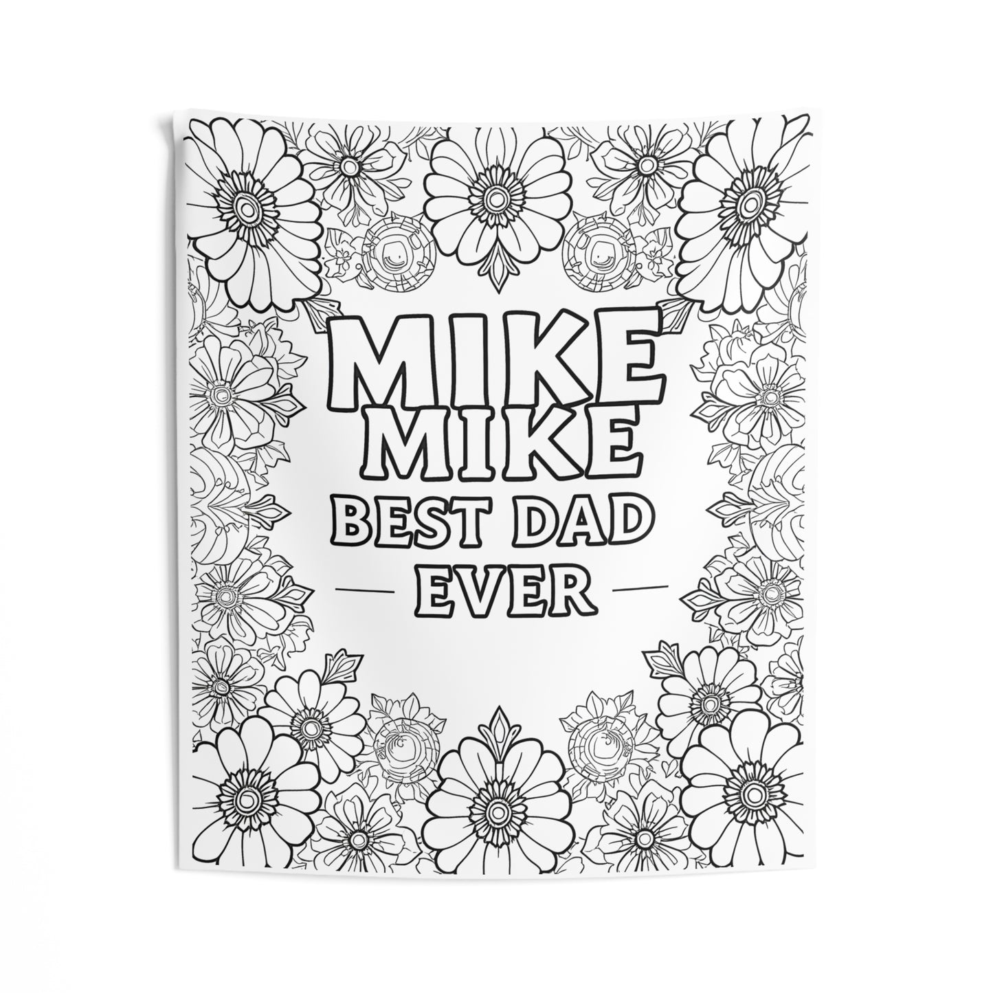 Indoor Wall Tapestries Coloring Kit with 10 Fabric Markers - Best Dad