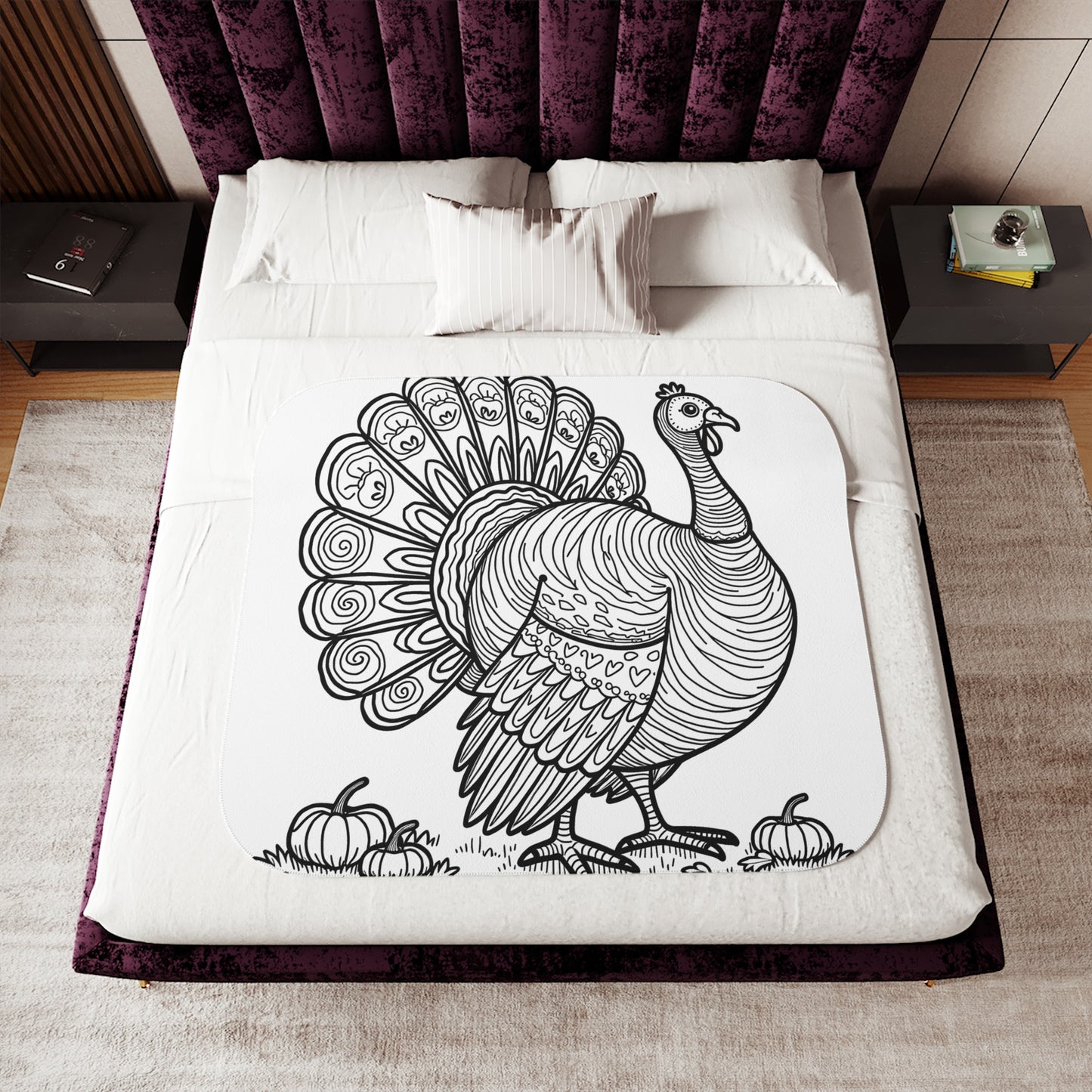 Blanket Coloring Kit with 10 Fabric Markers - Turkey