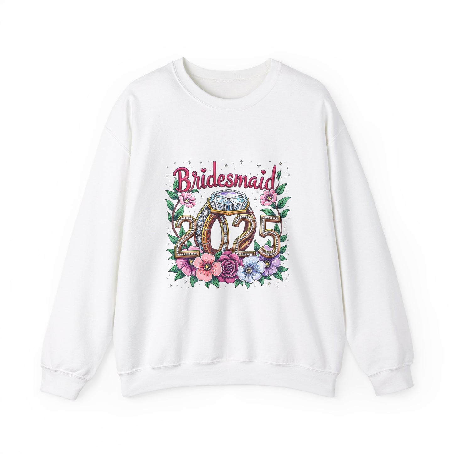 Adult Sweatshirt Colorful Graphic Design - Bridesmaid