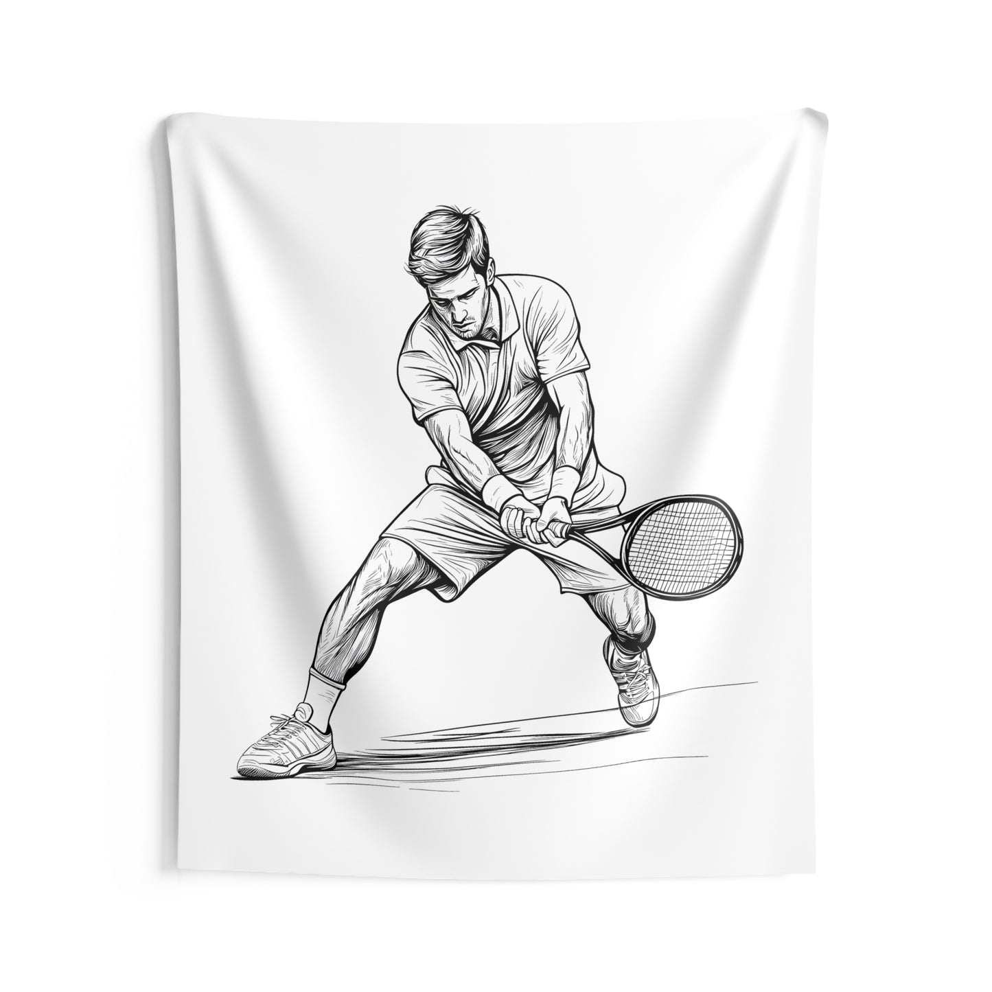 Indoor Wall Tapestries Coloring Kit with 10 Fabric Markers - Tennis