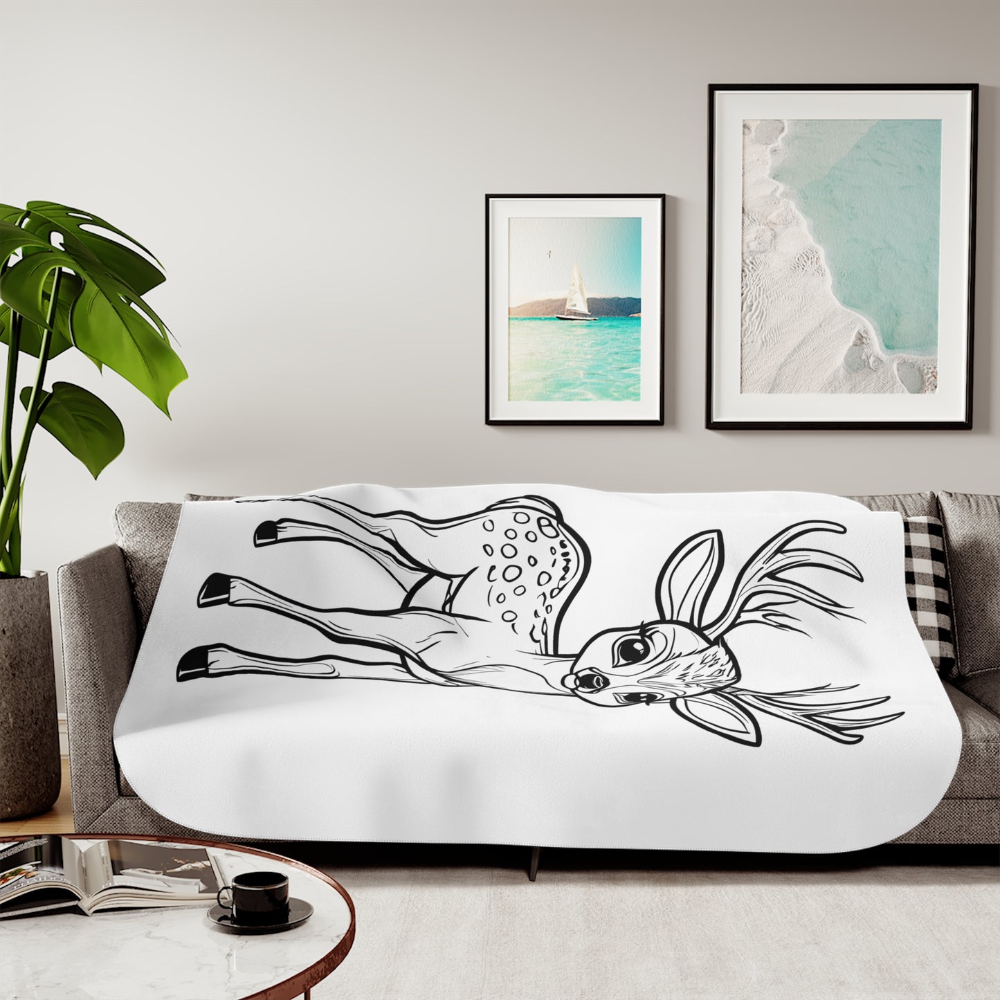 Blanket Coloring Kit with 10 Fabric Markers - Deer