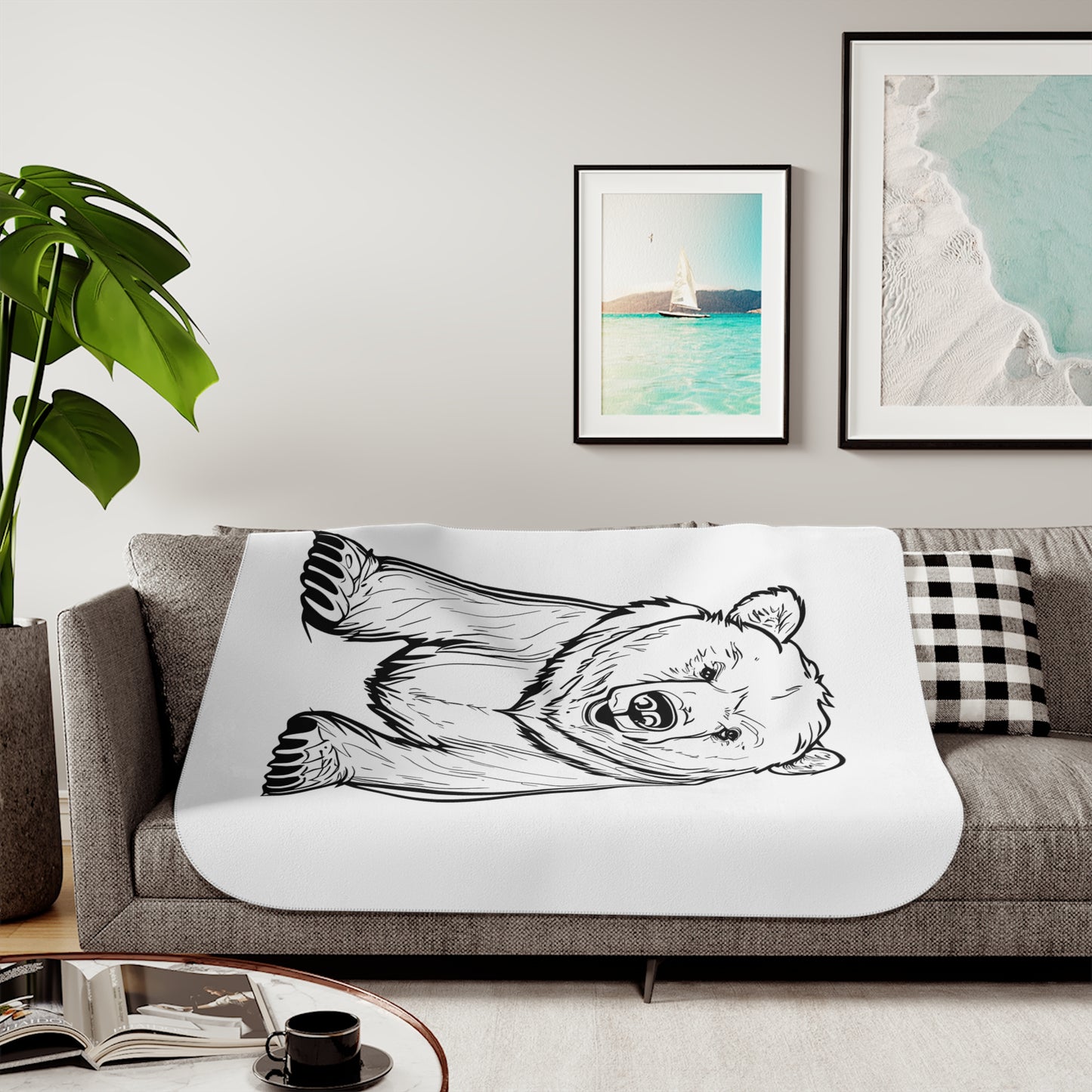 Blanket Coloring Kit with 10 Fabric Markers - Grizzly Bear
