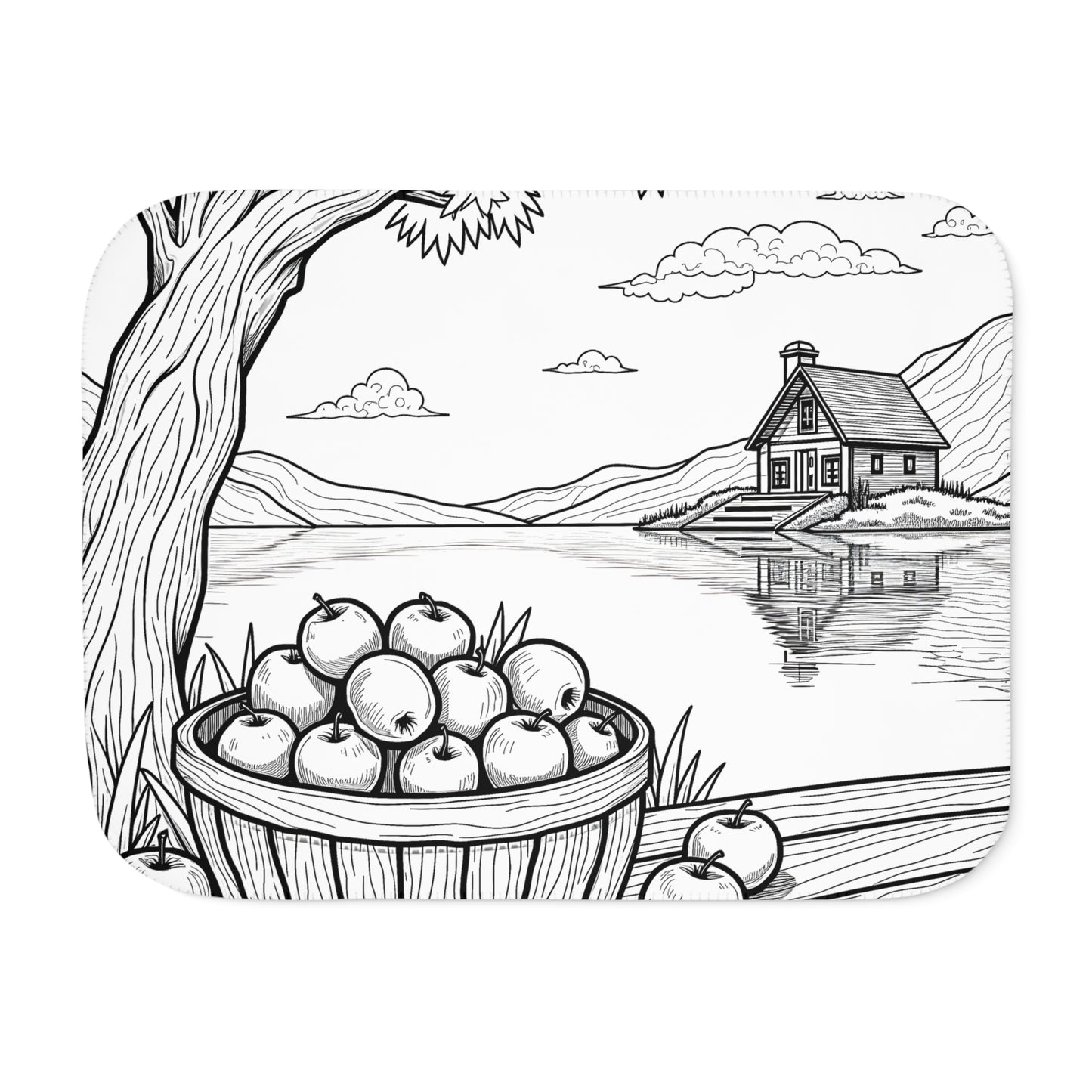 Blanket Coloring Kit with 10 Fabric Markers - Countryside