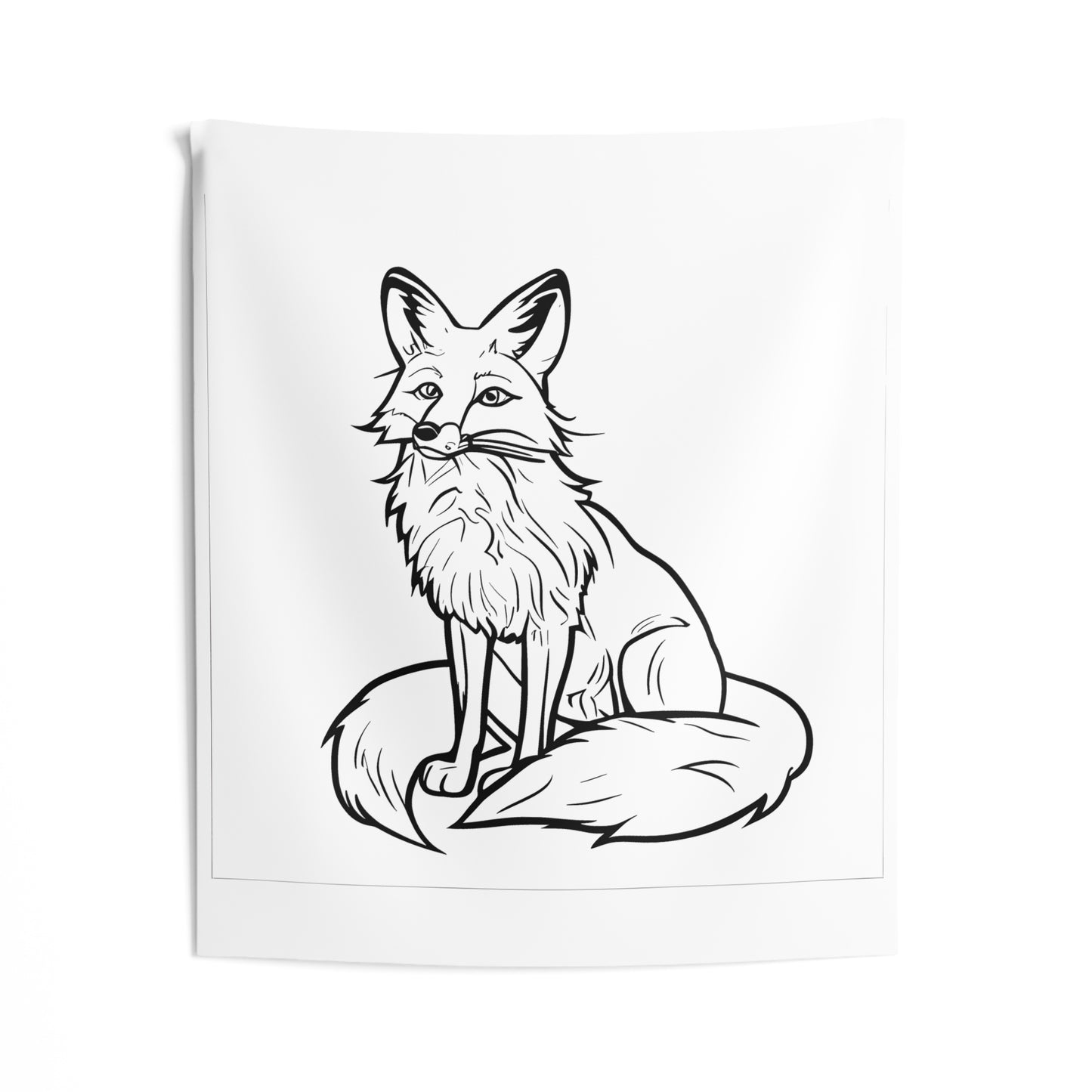 Indoor Wall Tapestries Coloring Kit with 10 Fabric Markers - Fox