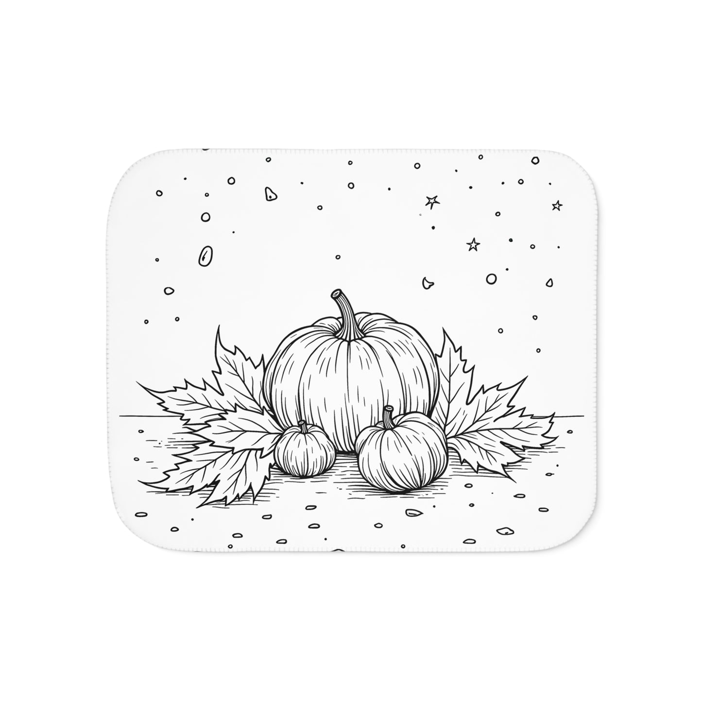 Blanket Coloring Kit with 10 Fabric Markers - Pumpkins