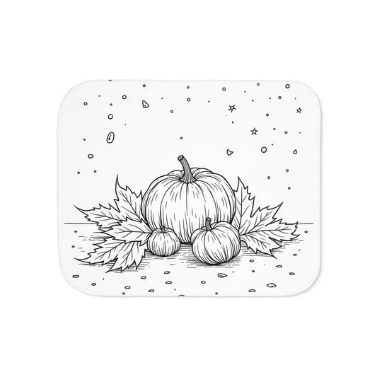 Blanket Coloring Kit with 10 Fabric Markers - Pumpkins