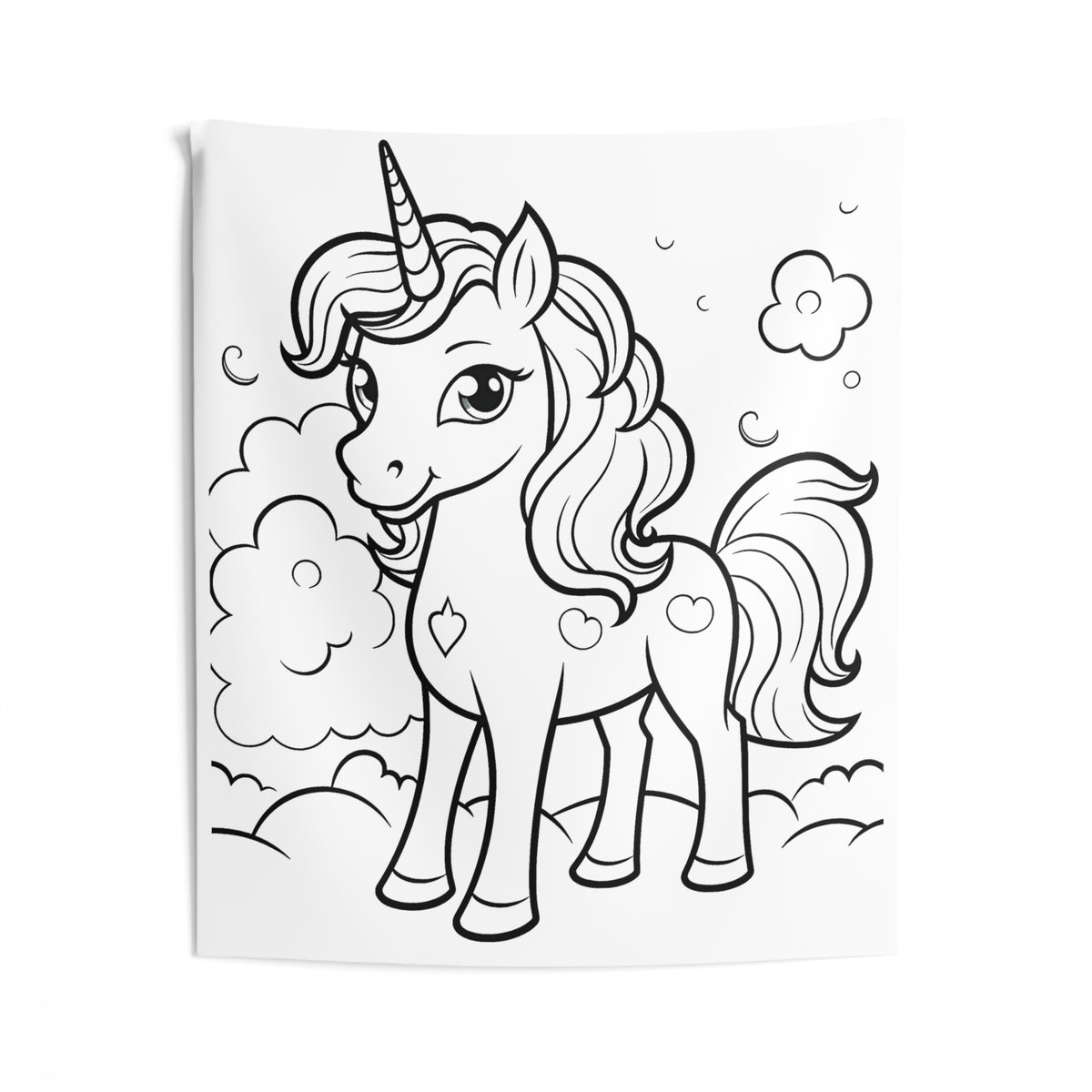 Indoor Wall Tapestries Coloring Kit with 10 Fabric Markers - Cute Unic ...
