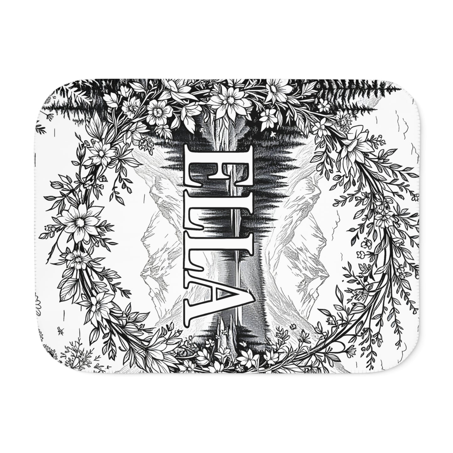 Blanket Coloring Kit with 10 Fabric Markers - Floral Landscape