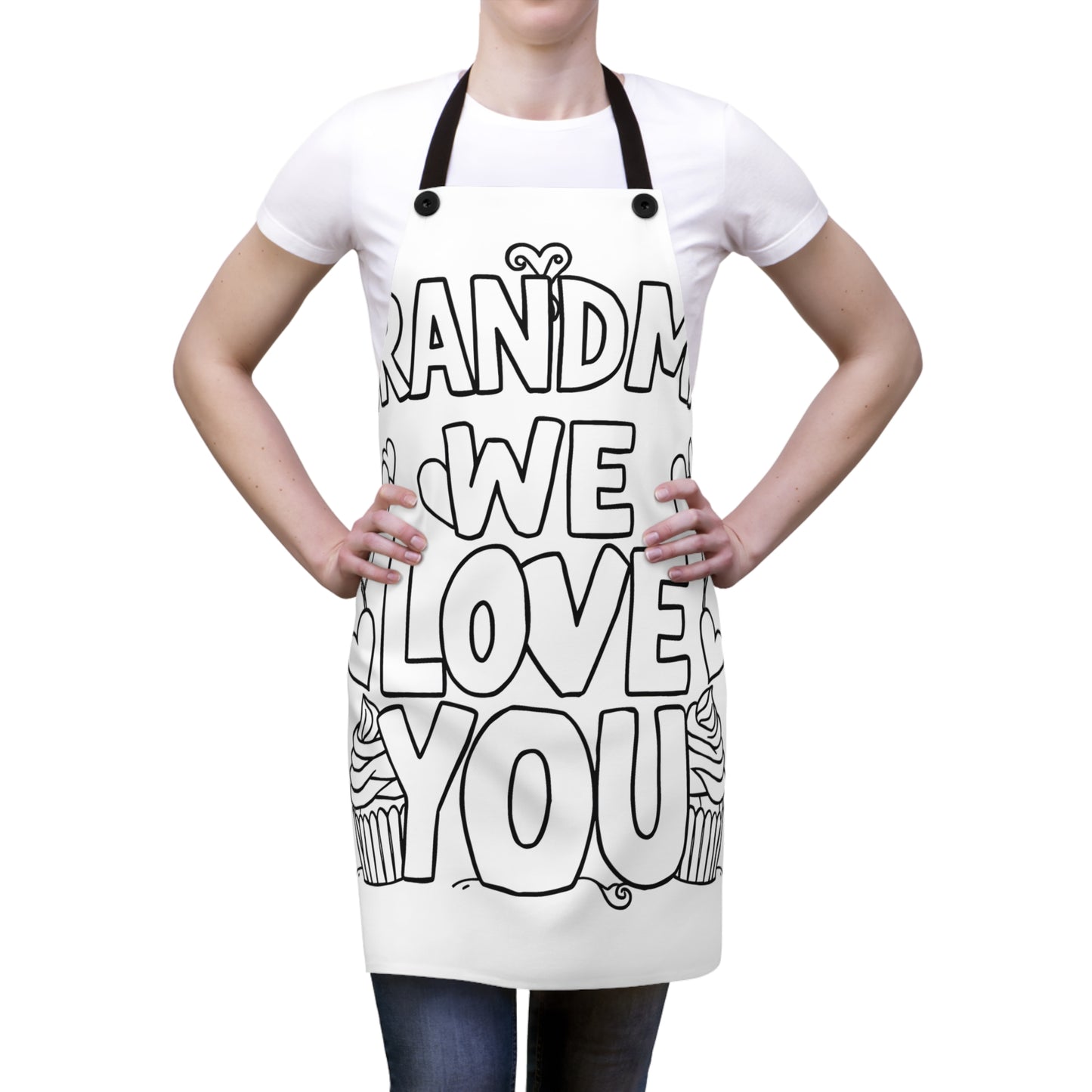 Apron Coloring Kit with 10 Fabric Markers - Grandma