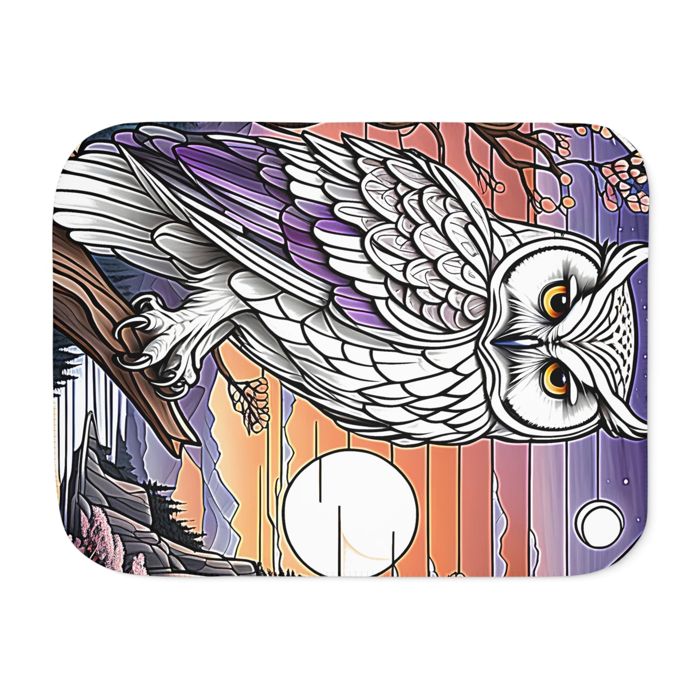 Blanket Colorful Graphic Design - Owl in Nature