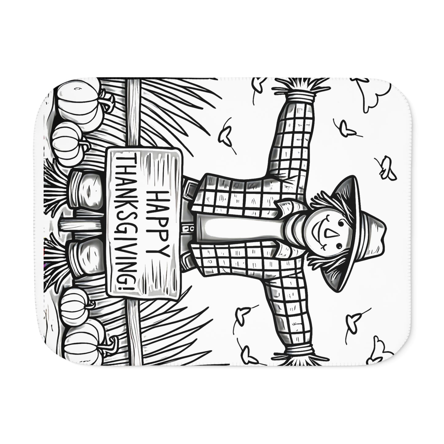 Blanket Coloring Kit with 10 Fabric Markers - Thanksgiving