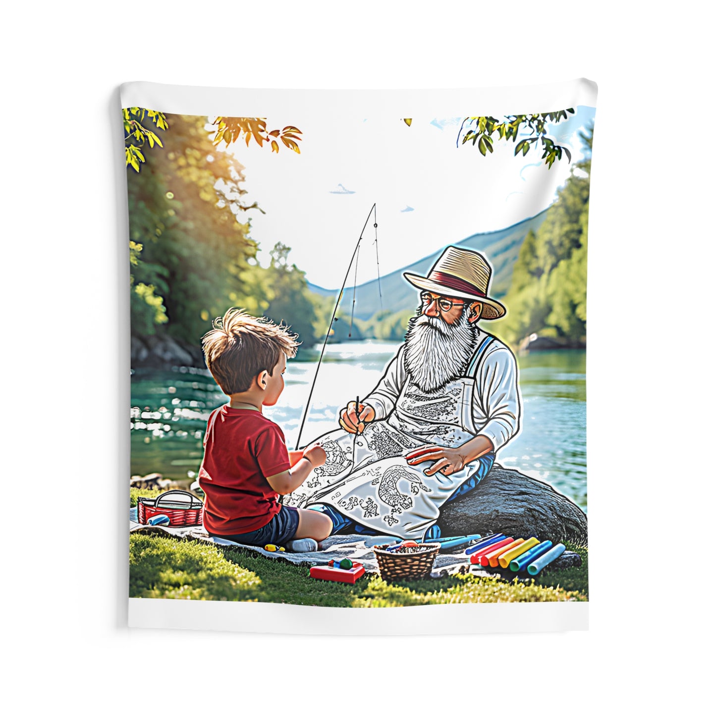 Indoor Wall Tapestries Colorful Graphic Design - Grandparent Experience