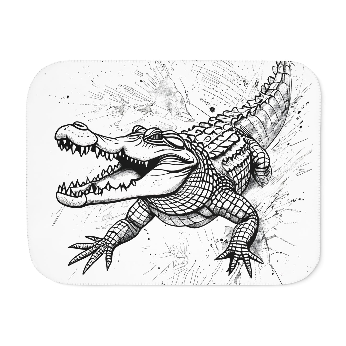 Blanket Coloring Kit with 10 Fabric Markers - Crocodile