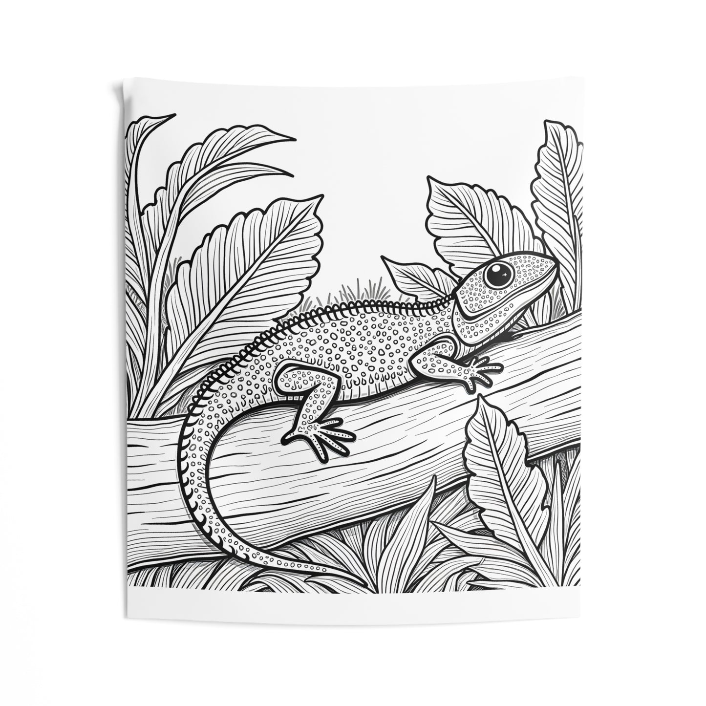 Indoor Wall Tapestries Coloring Kit with 10 Fabric Markers - Lizard