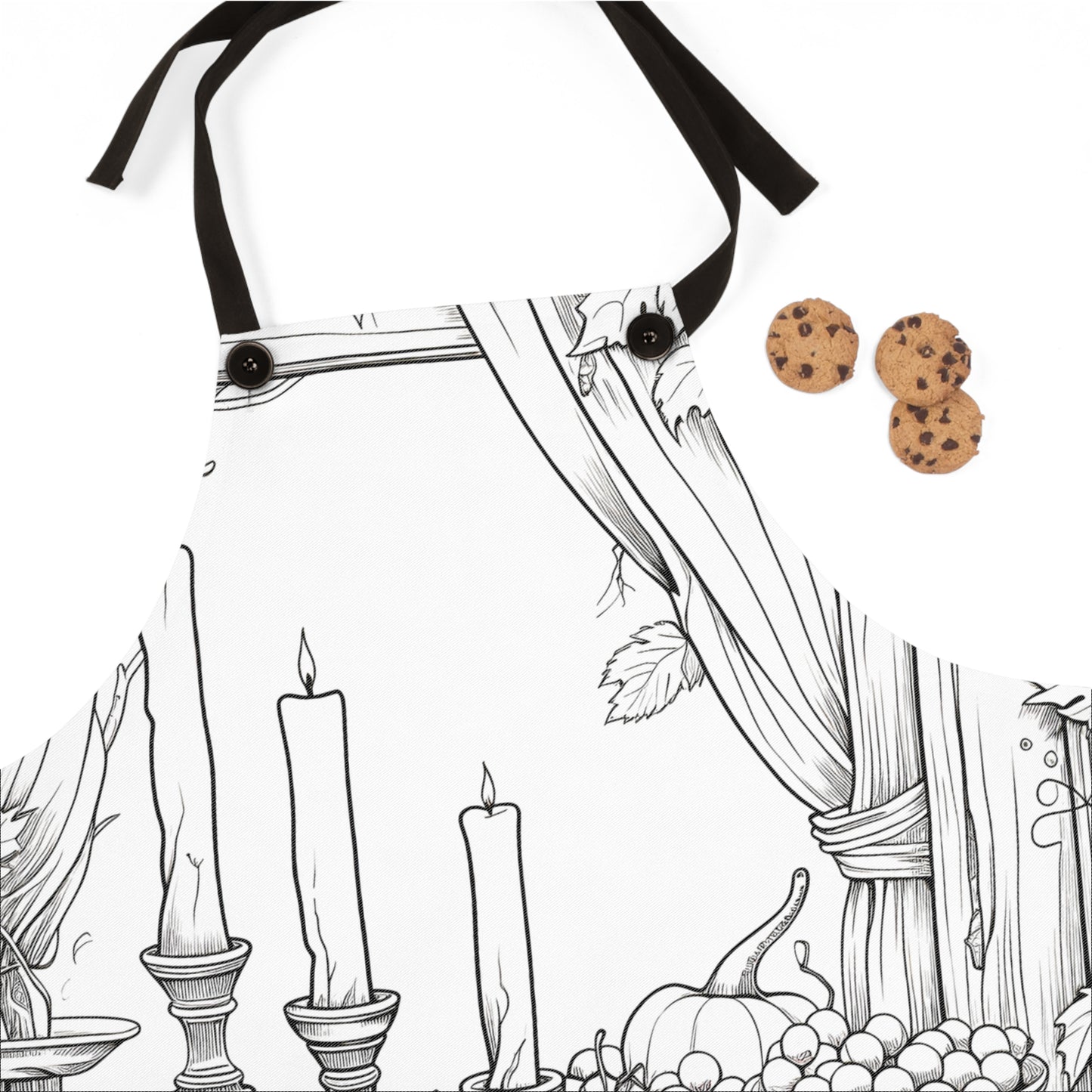 Apron Coloring Kit with 10 Fabric Markers - Thanksgiving Feast Preparation